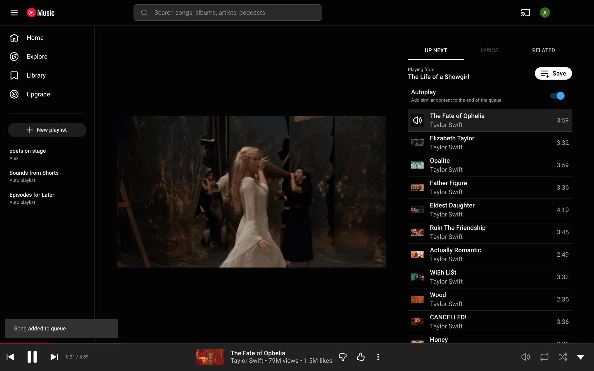 YouTube Music Web Music & Audio interface screenshot 7