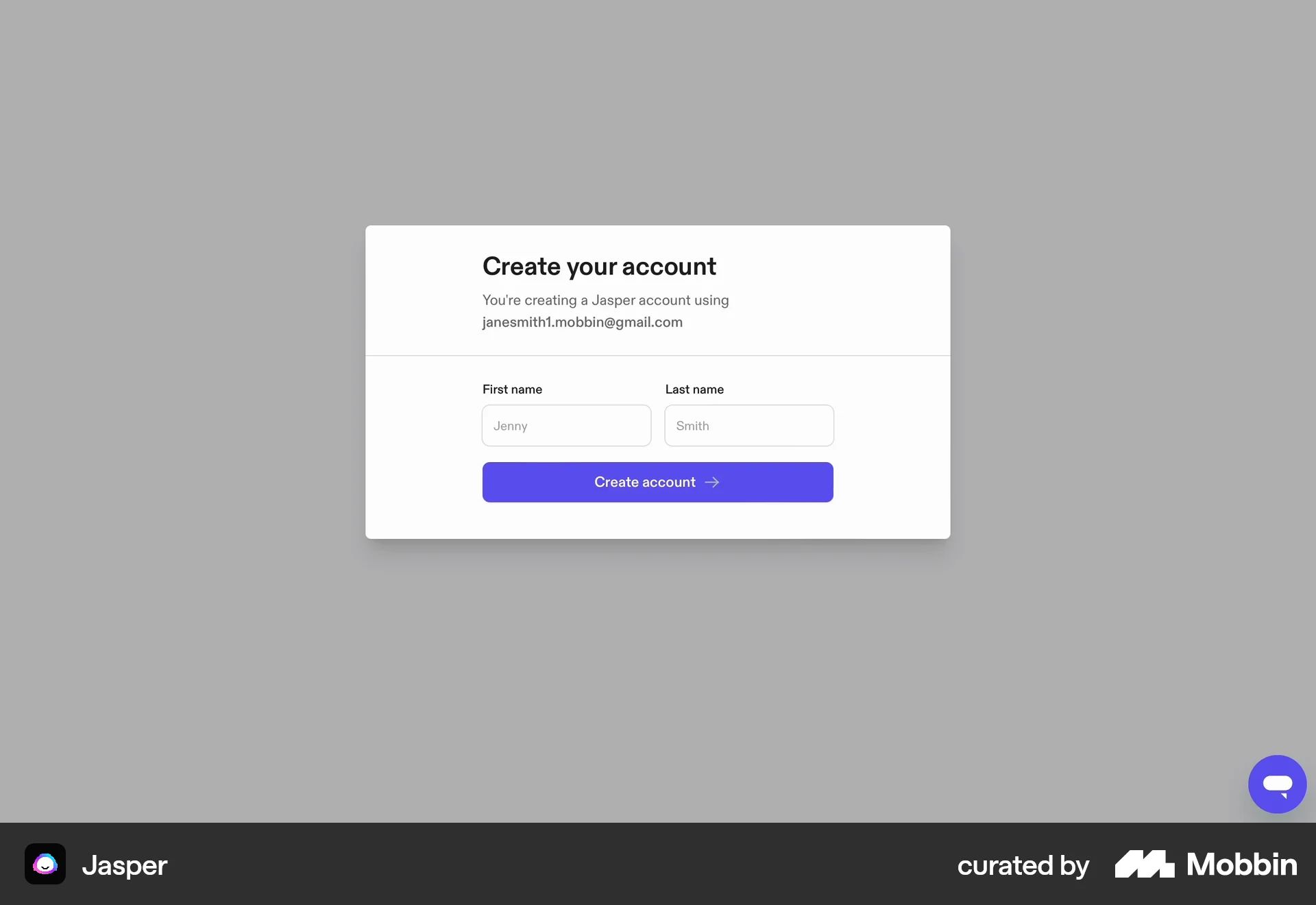 Onboarding on Jasper (web) screen 8