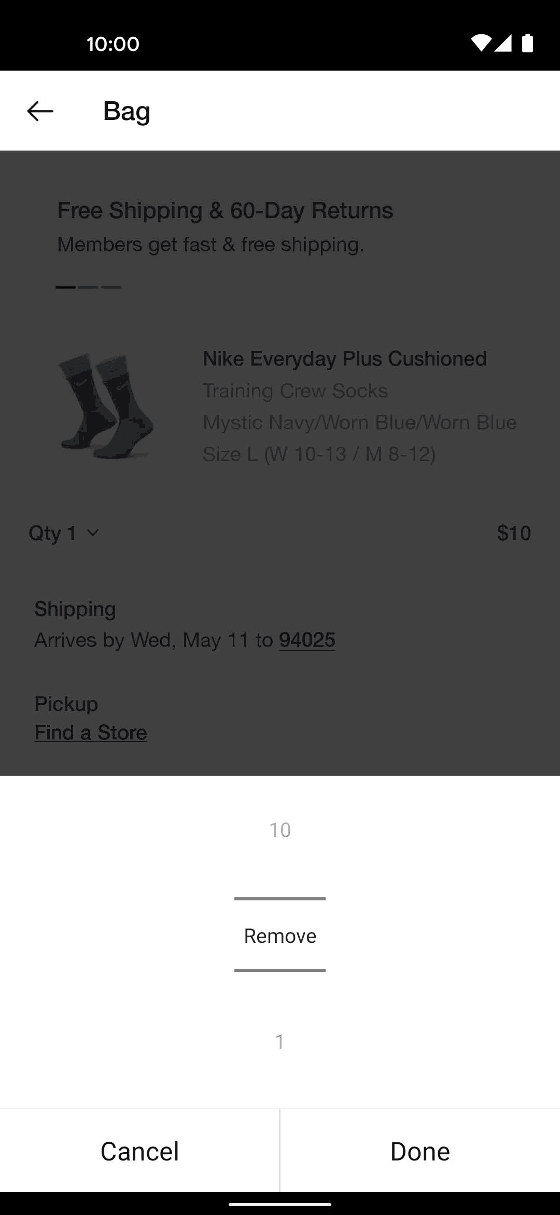 Nike Android Shopping interface screenshot 17