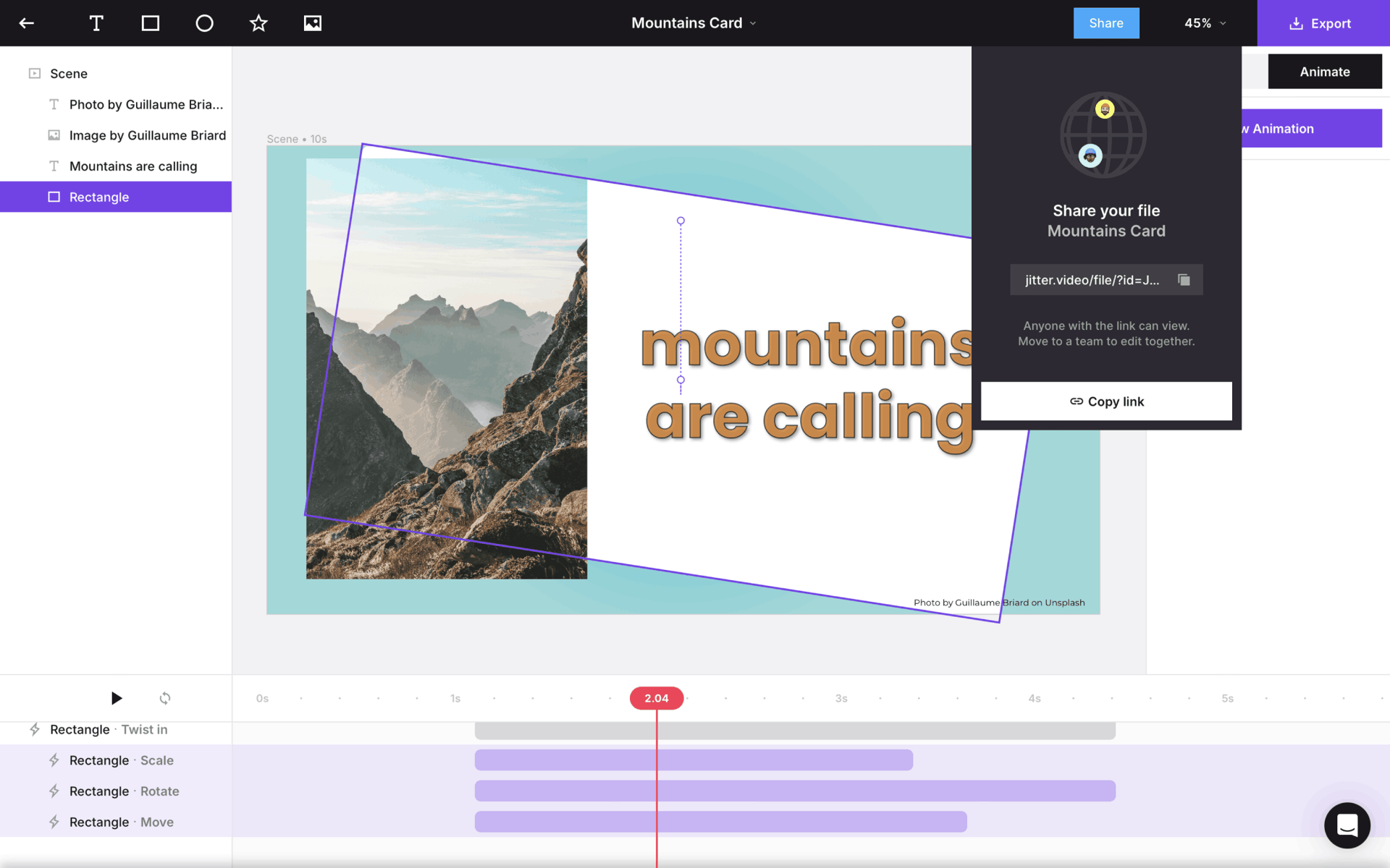 Jitter Web Graphics & Design interface screenshot 5