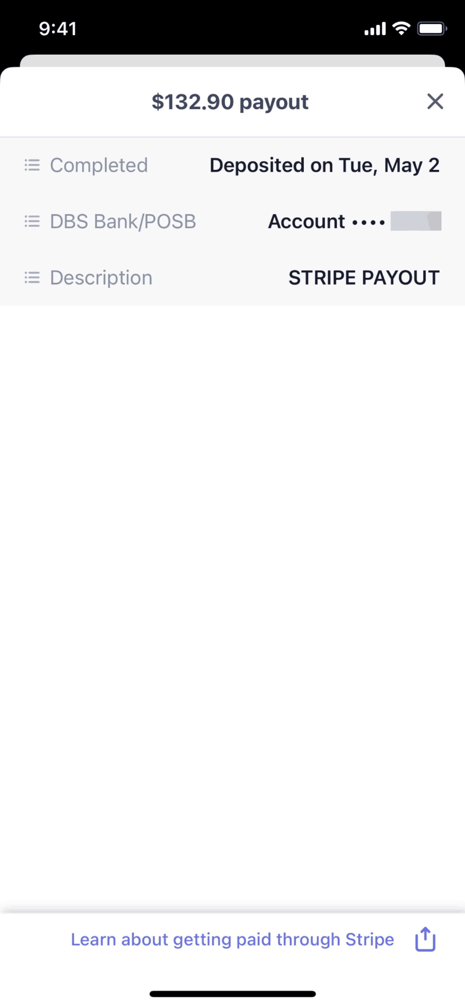 Stripe Dashboard iOS Finance interface screenshot 15