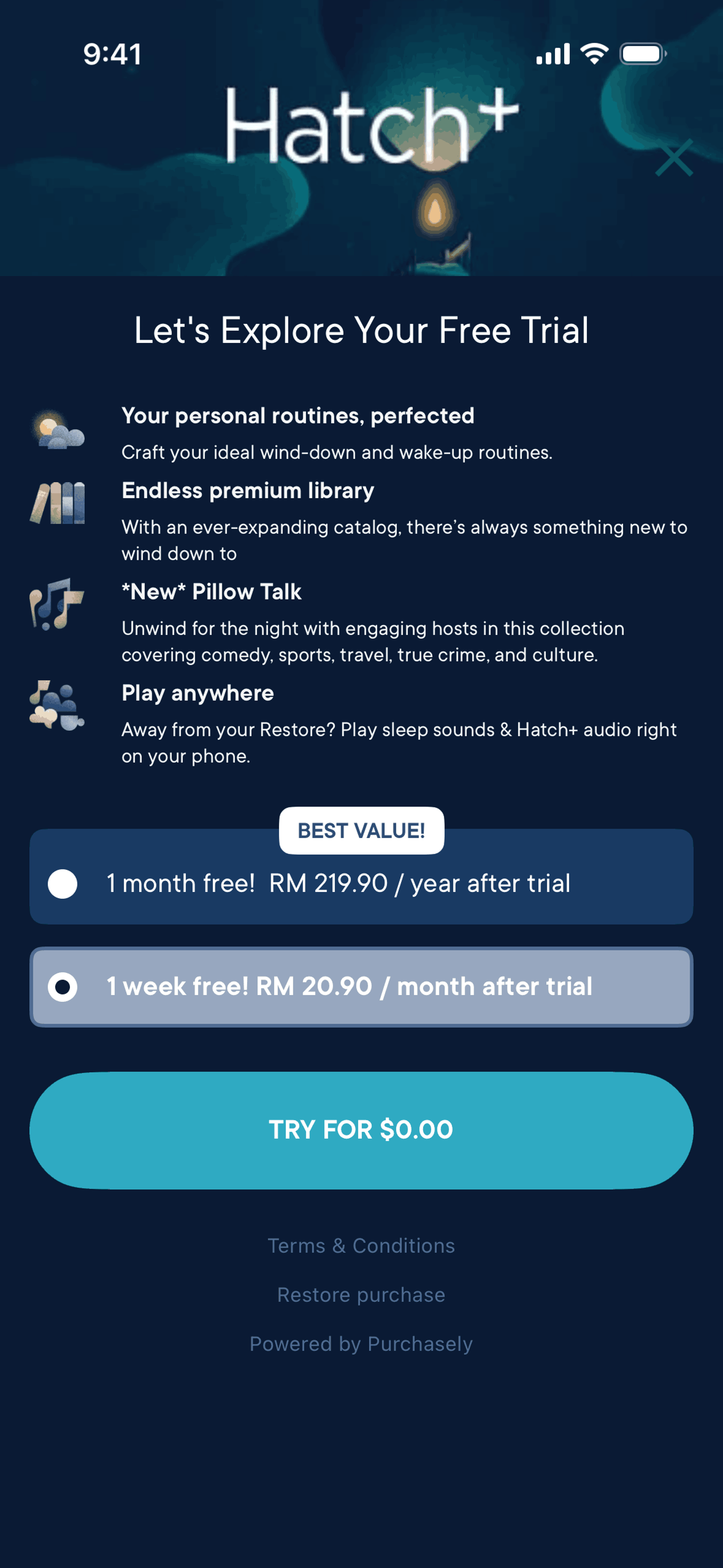 Hatch Sleep iOS Health & Fitness interface screenshot 17