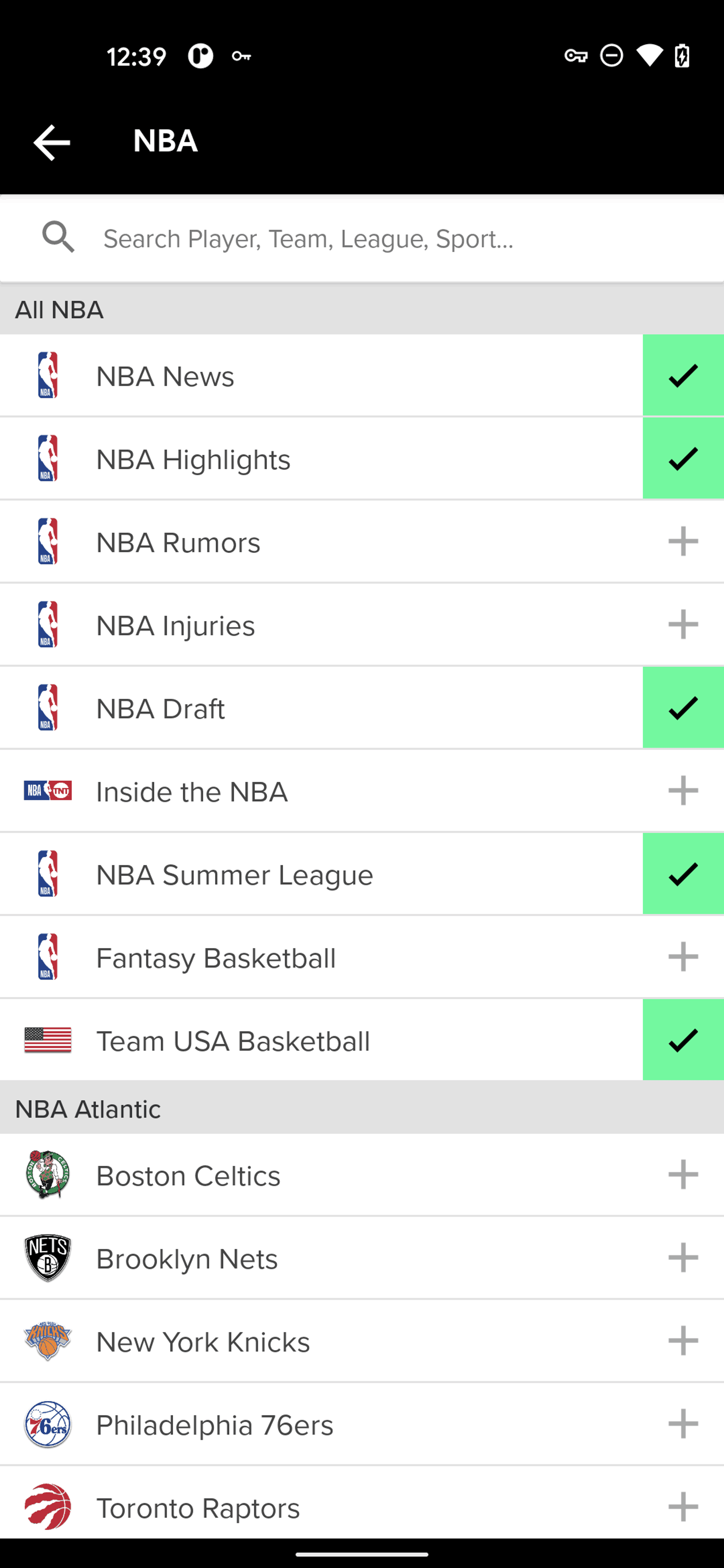 Bleacher Report Android Sports interface screenshot 6