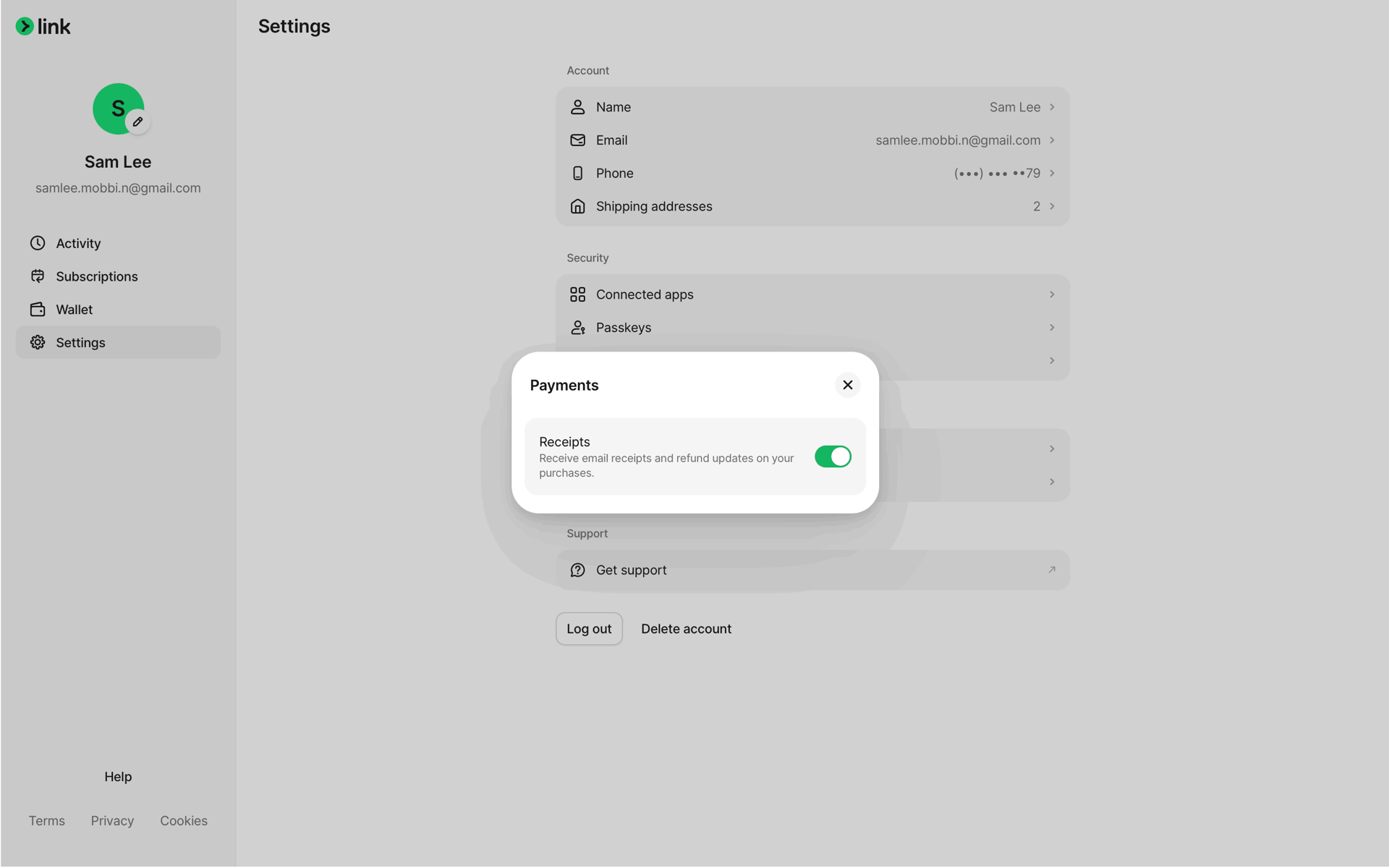 Link Web Finance interface screenshot 23