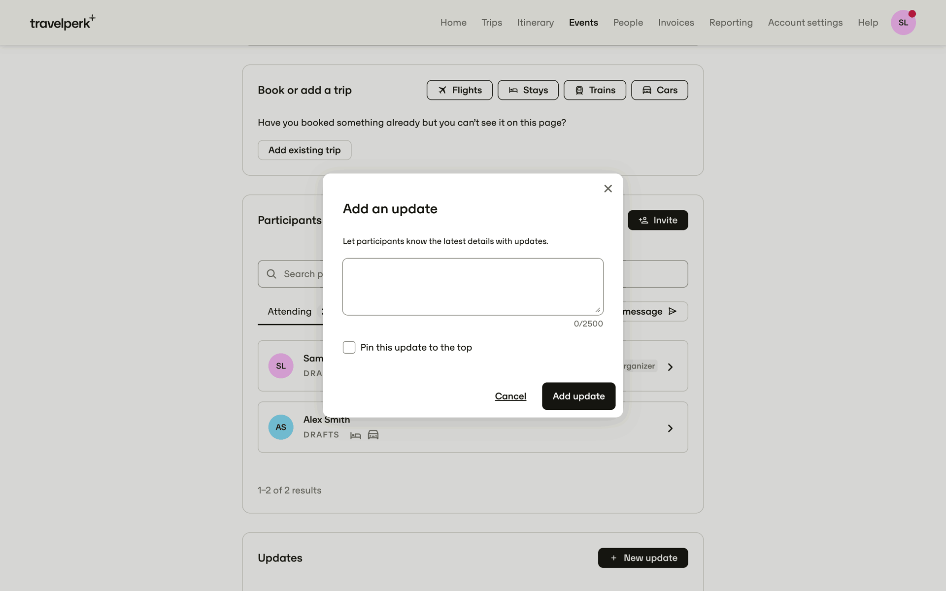 TravelPerk Web Travel & Transportation interface screenshot 22