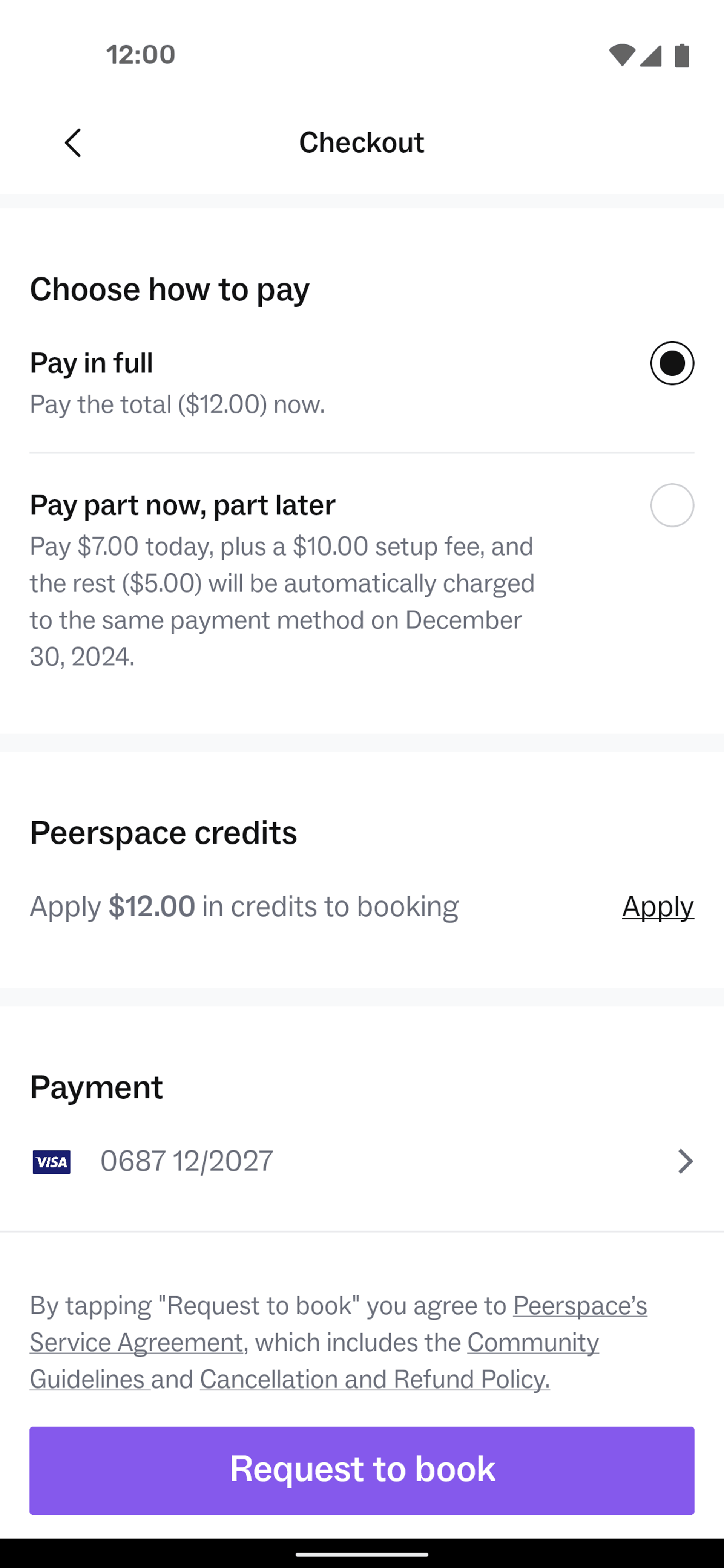 Peerspace Android Lifestyle interface screenshot 4