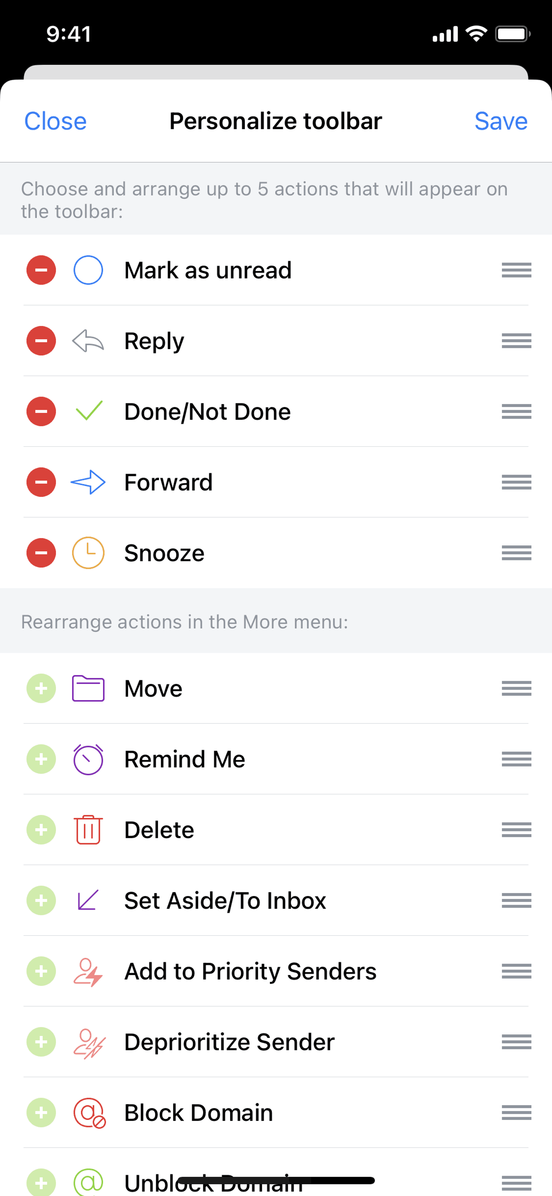 Spark Mail iOS AI interface screenshot 13