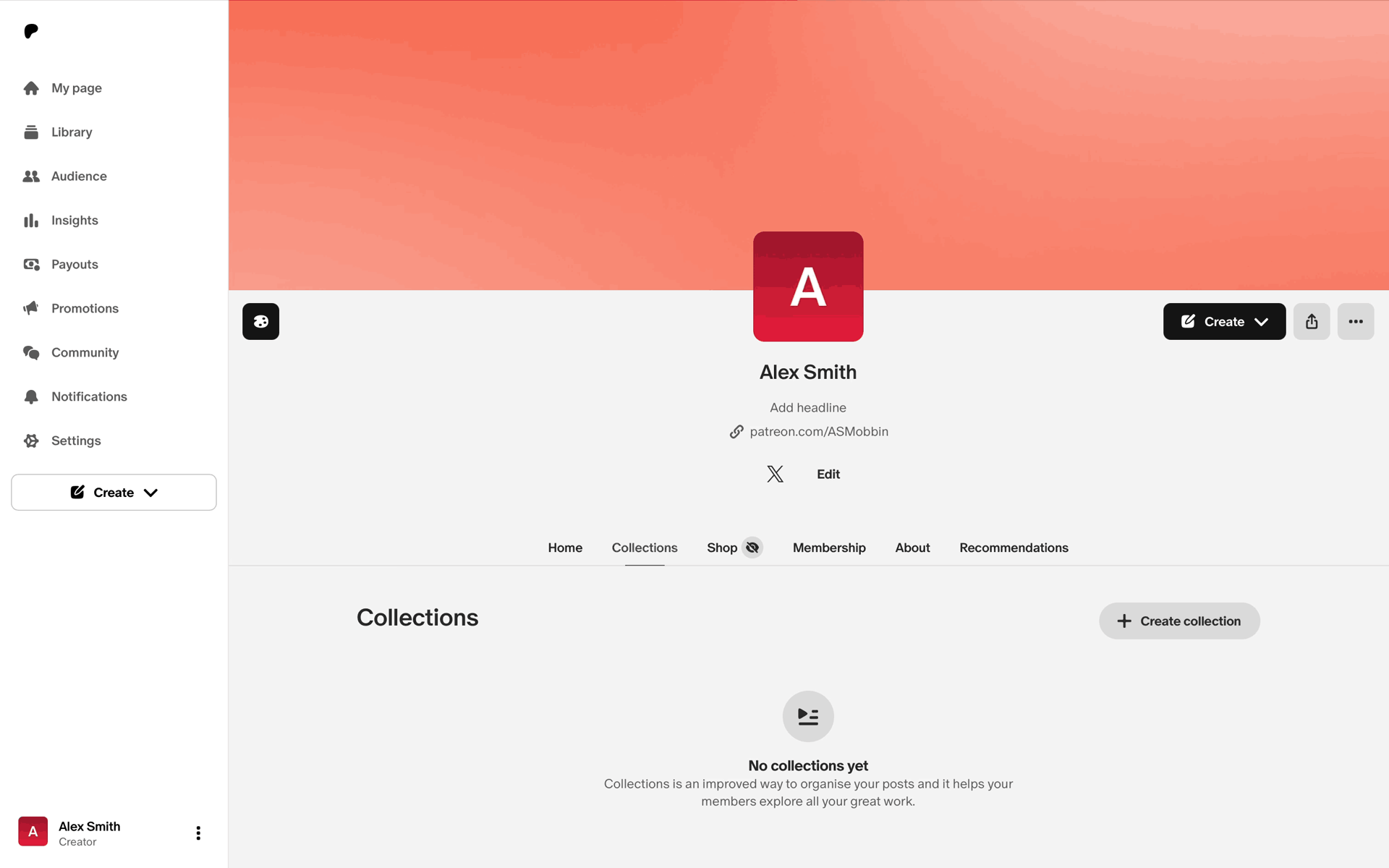 Patreon Web Social Networking interface screenshot 7