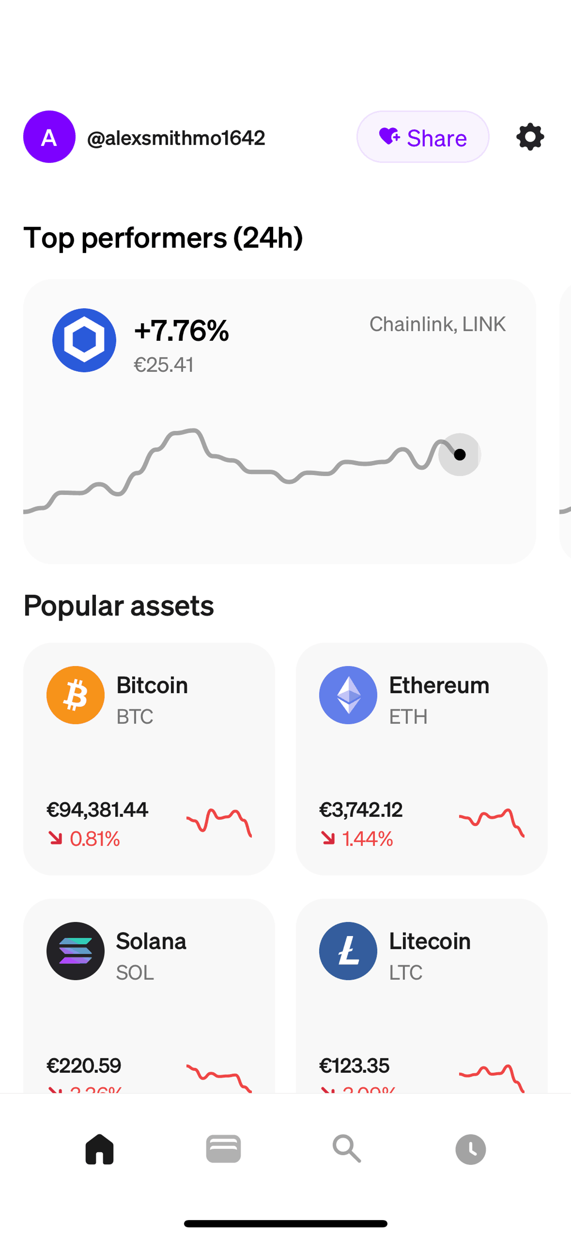 Home on MoonPay (ios) screen 2