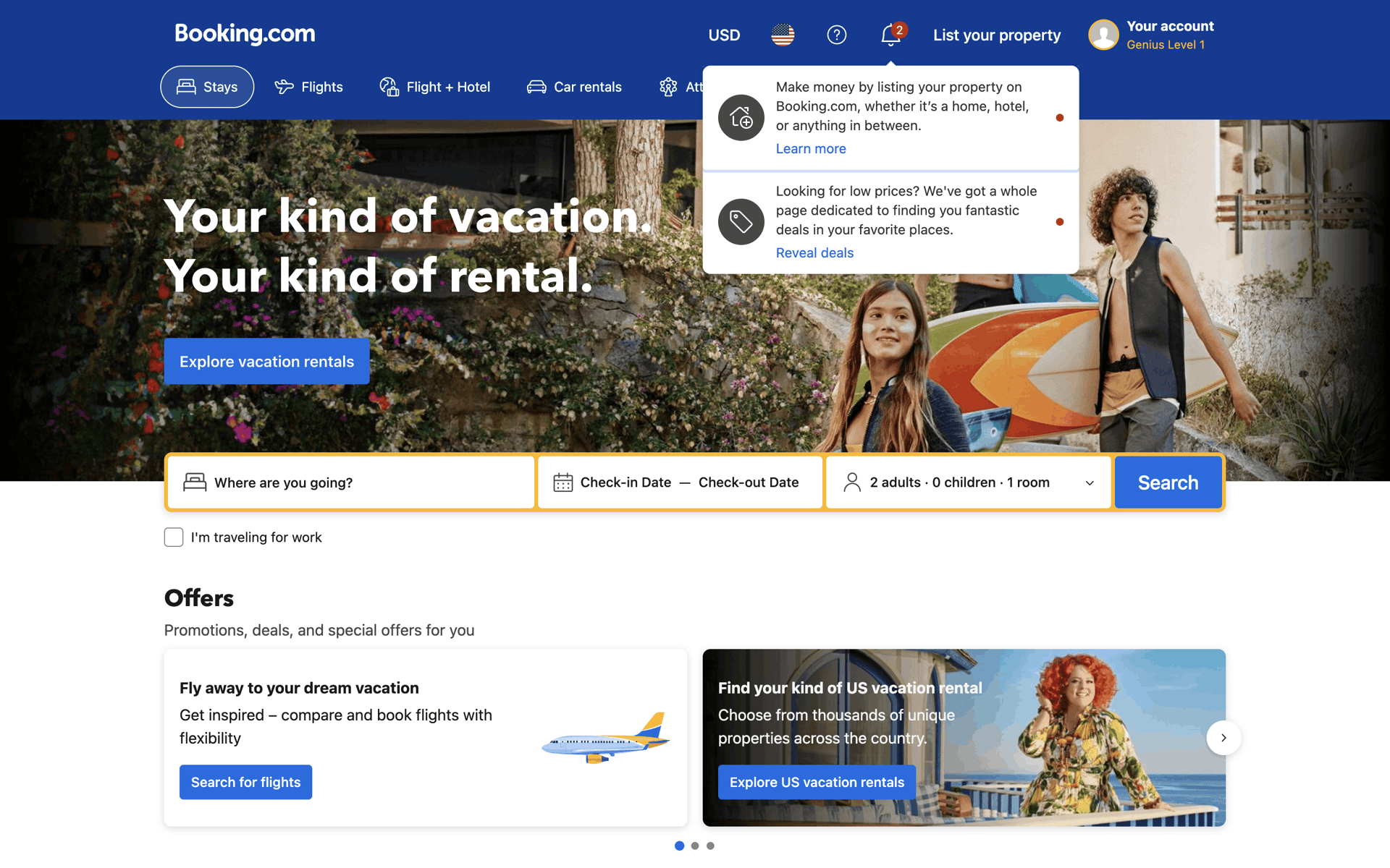 Booking.com Web Travel & Transportation interface screenshot 16