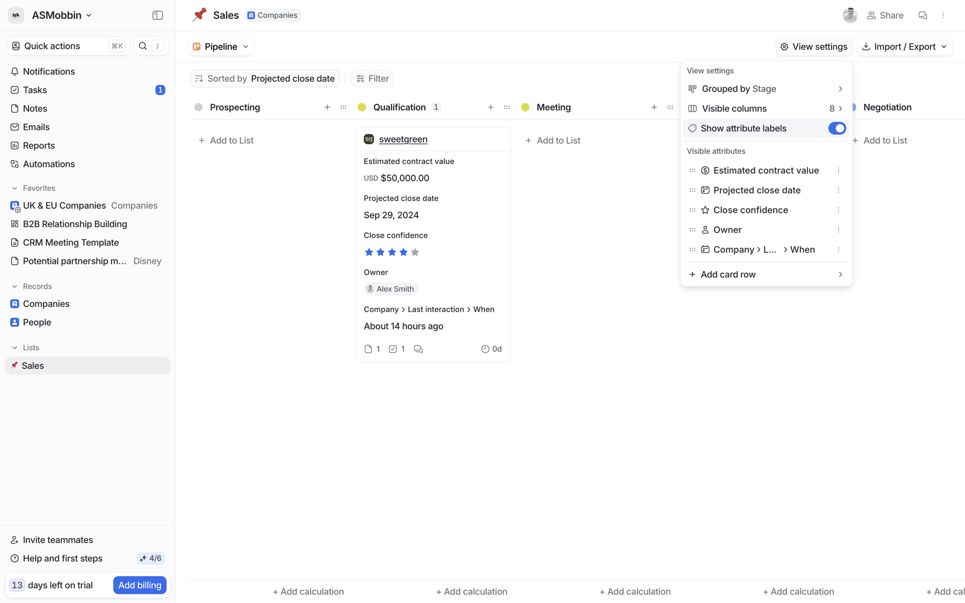 Attio Web Productivity interface screenshot 24