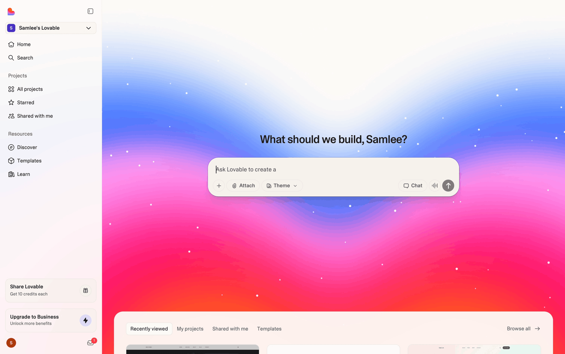 Lovable Web Developer Tools interface screenshot 13