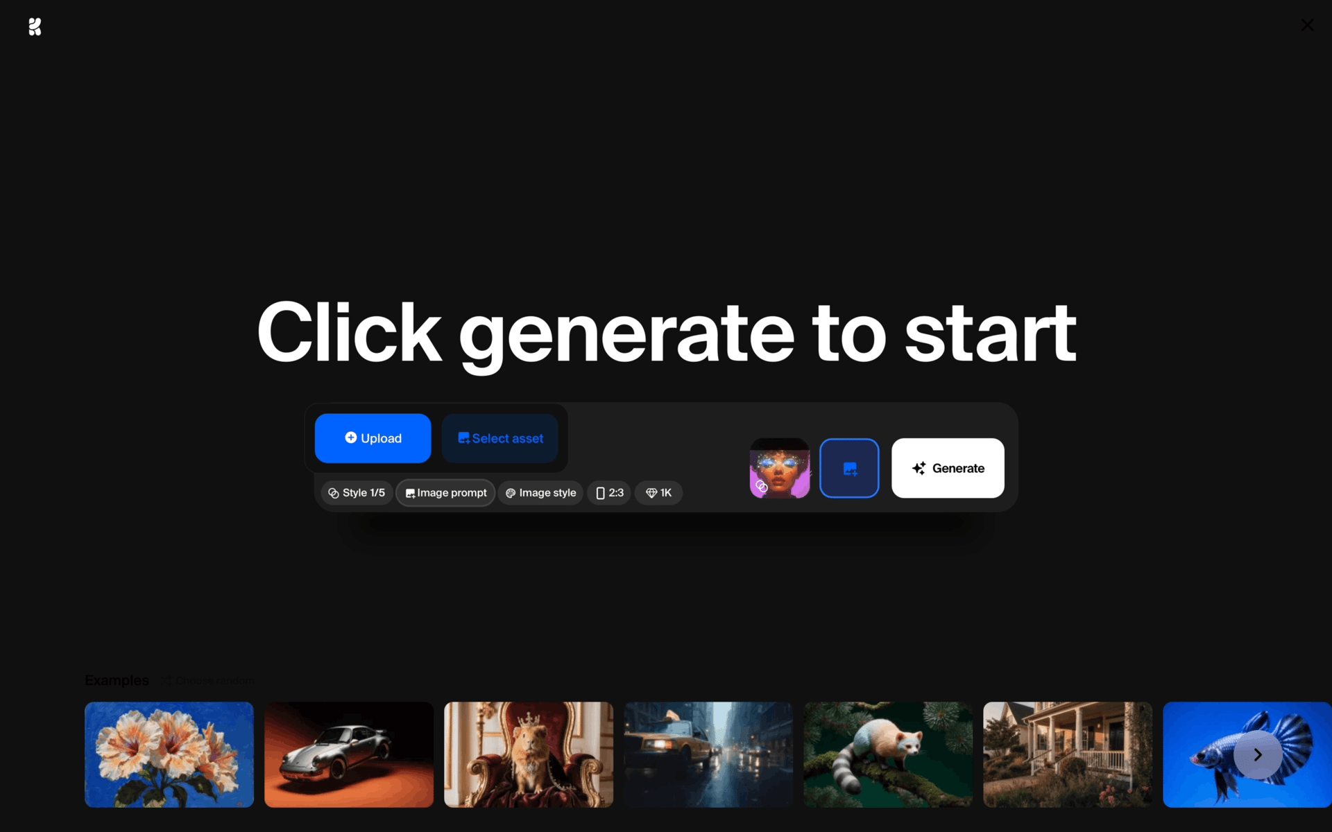 Krea AI Web Photo & Video interface screenshot 8
