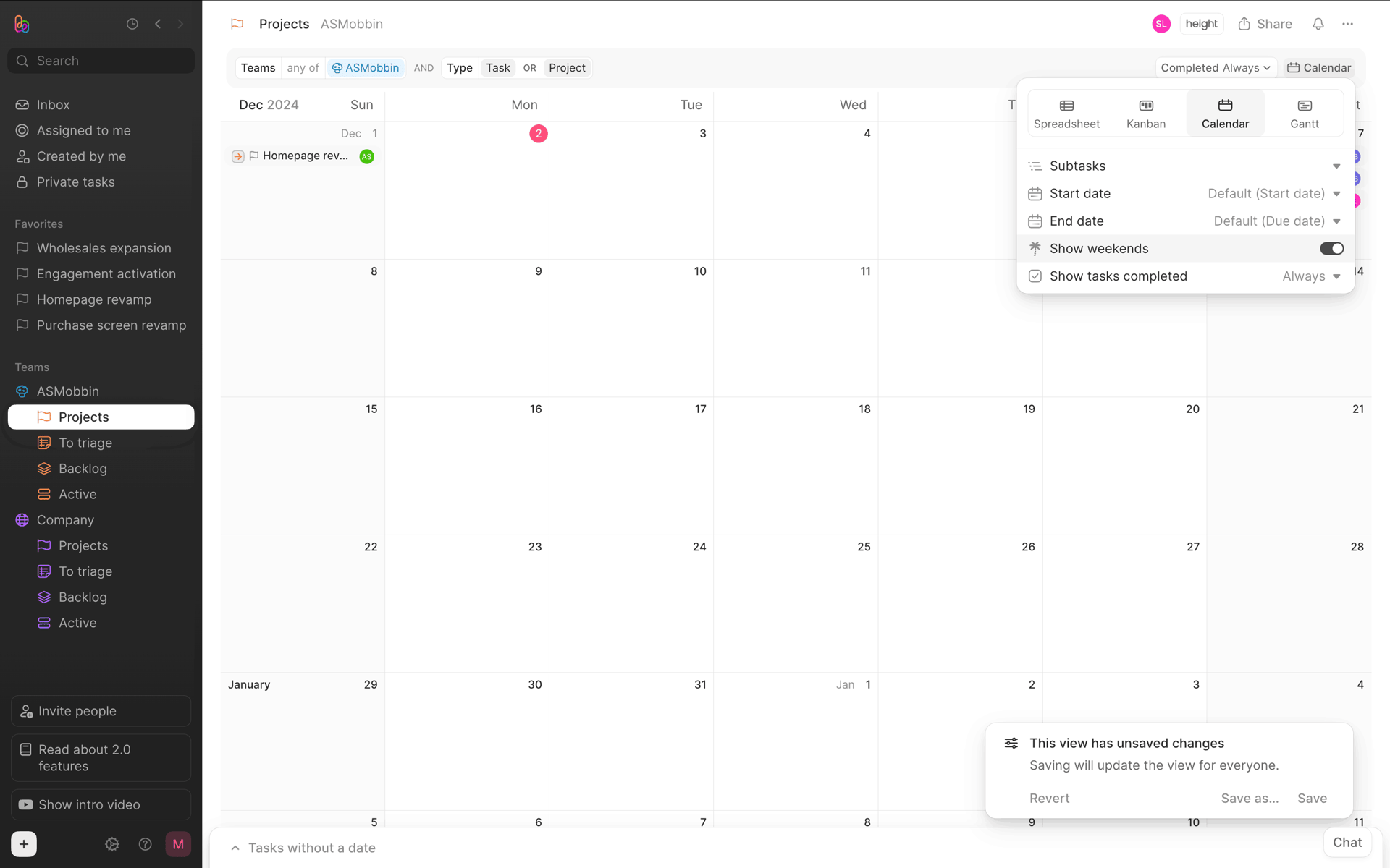 Height Web Business interface screenshot 7