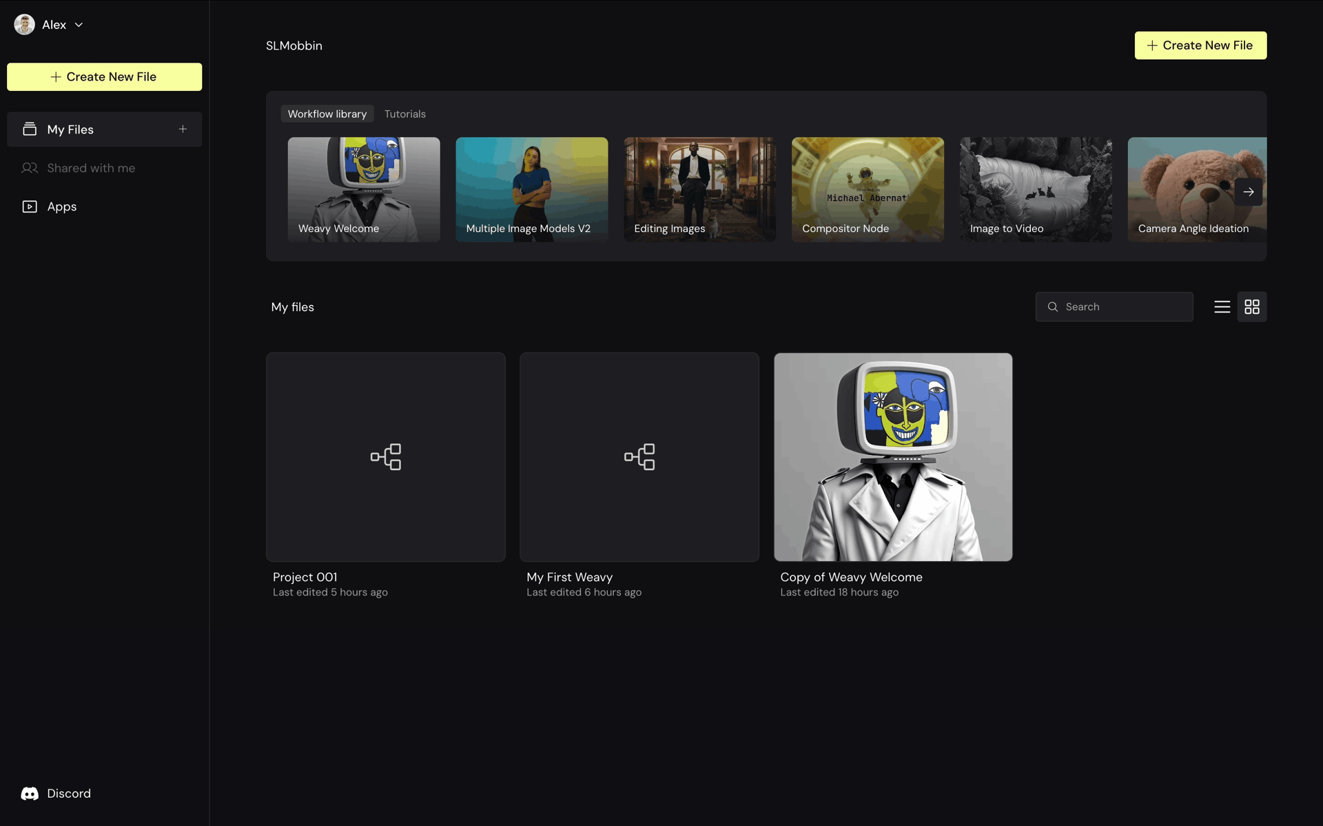 Weavy Web AI interface screenshot 5