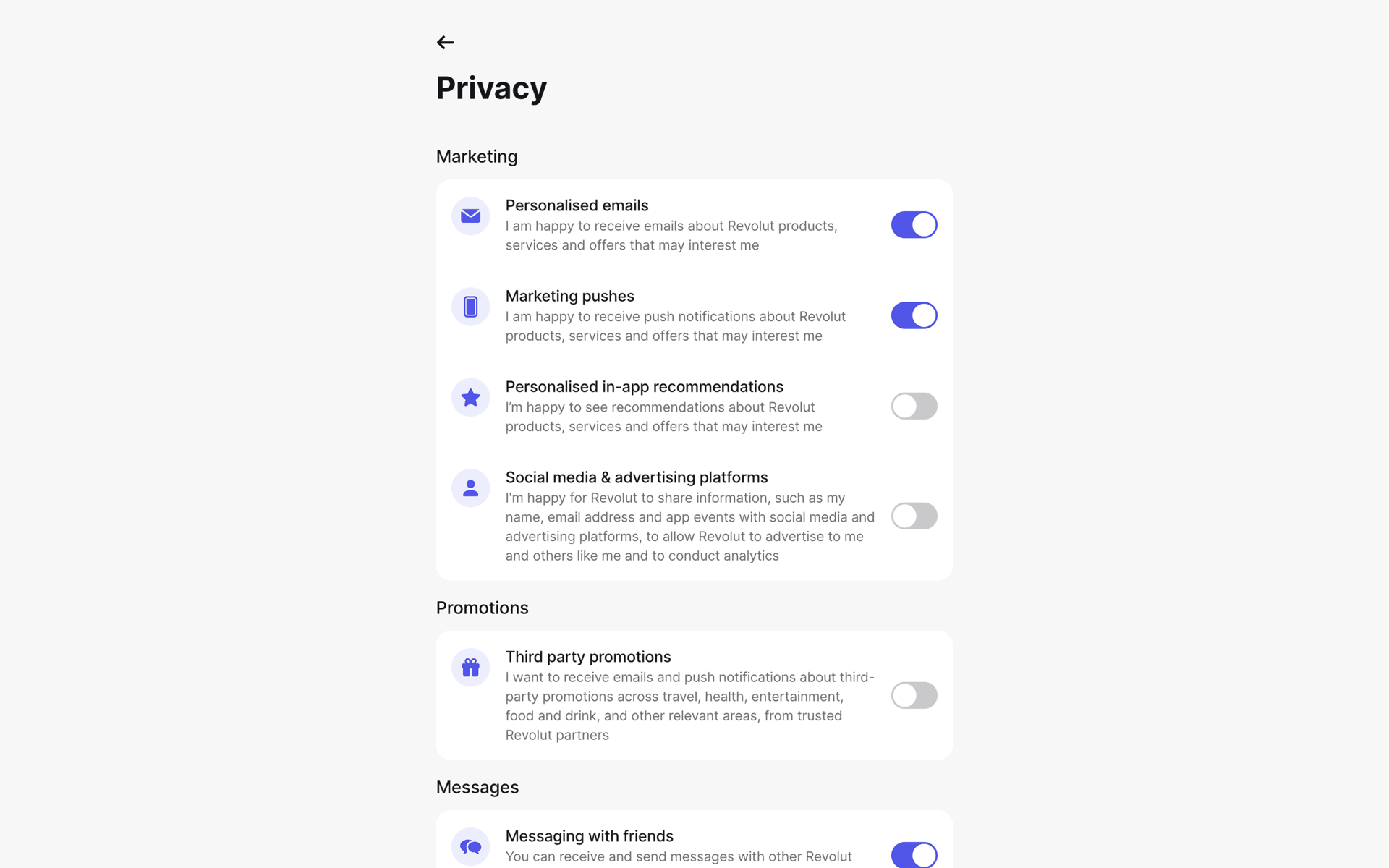 Revolut Web Finance interface screenshot 6