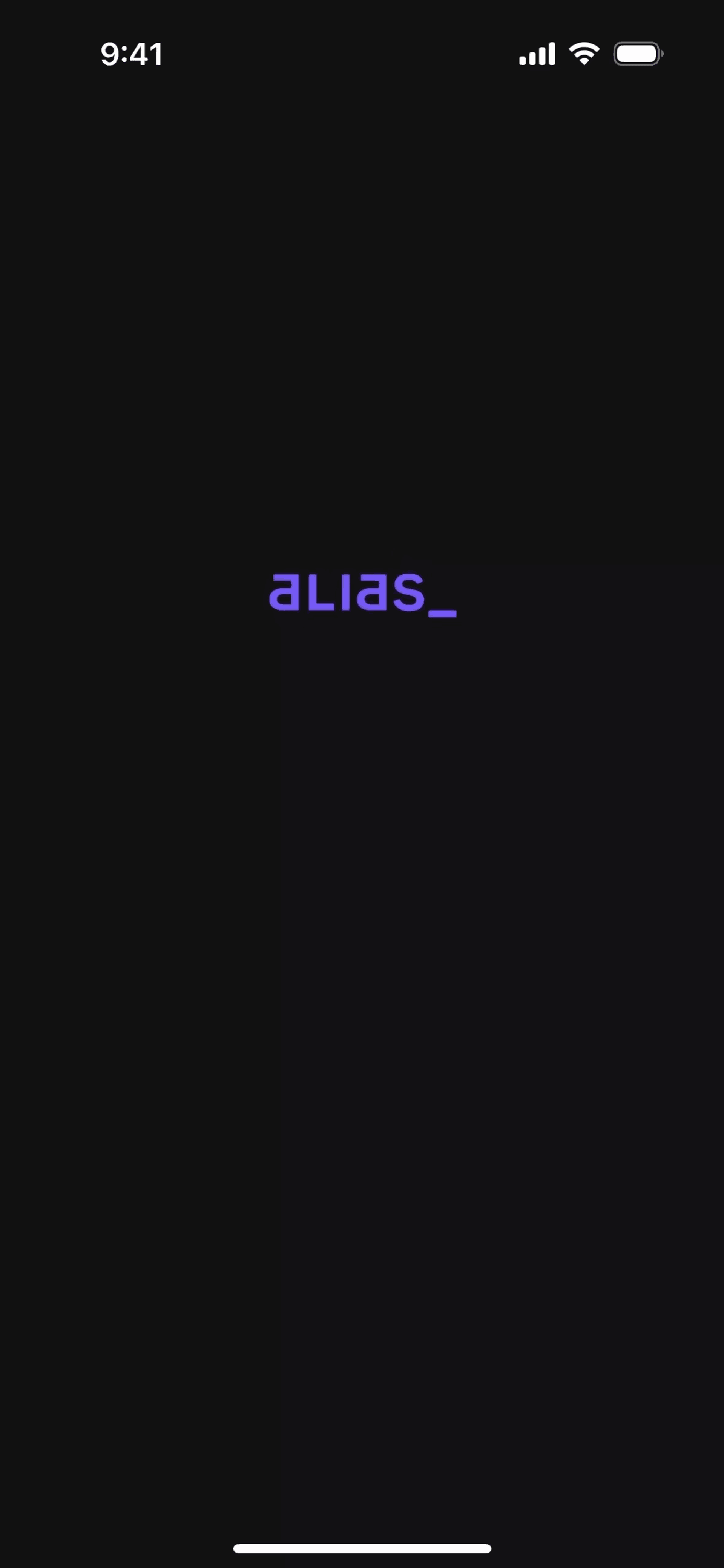 alias iOS Shopping interface screenshot 1