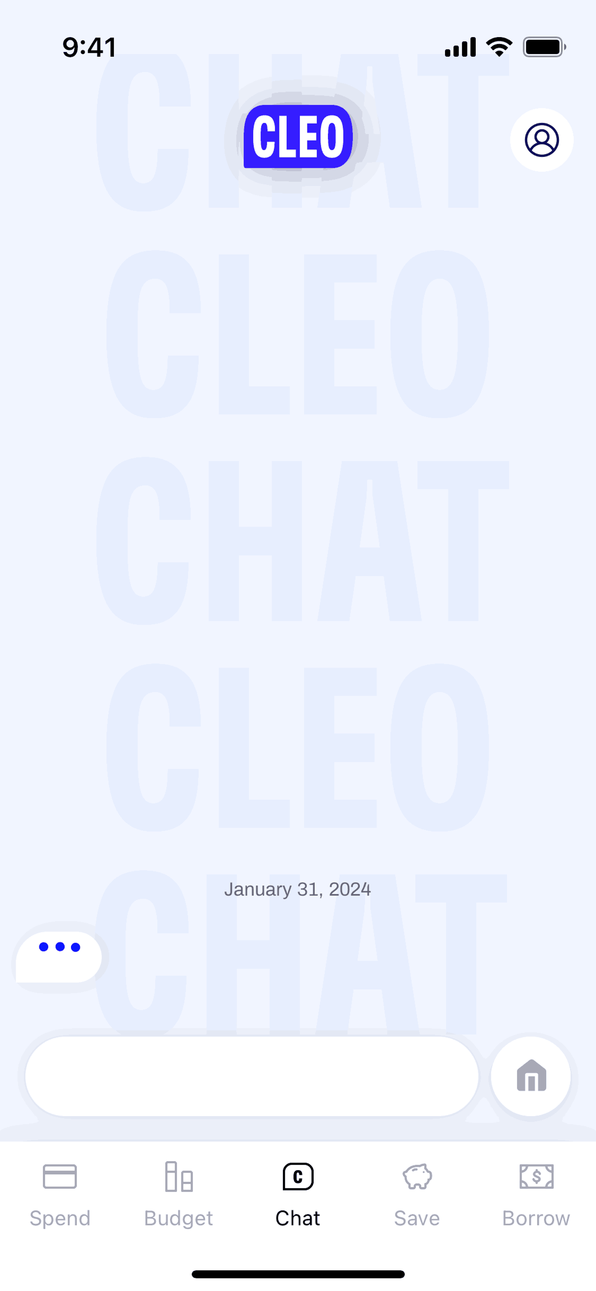 Cleo iOS Finance interface screenshot 21