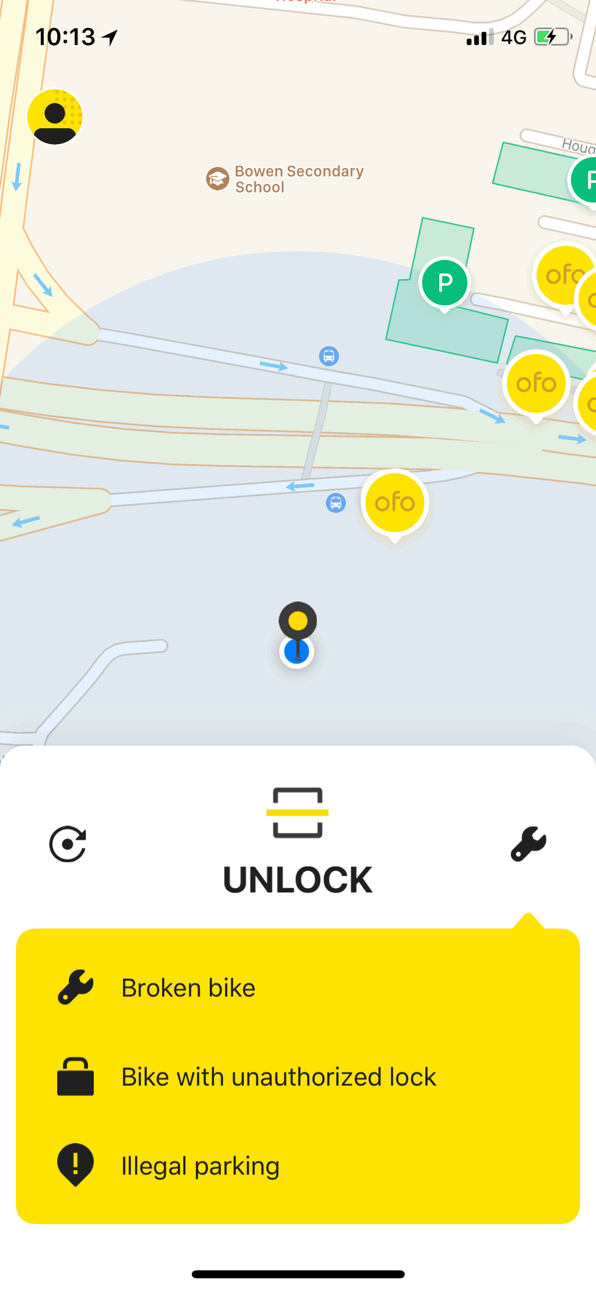 ofo iOS Travel & Transportation interface screenshot 7
