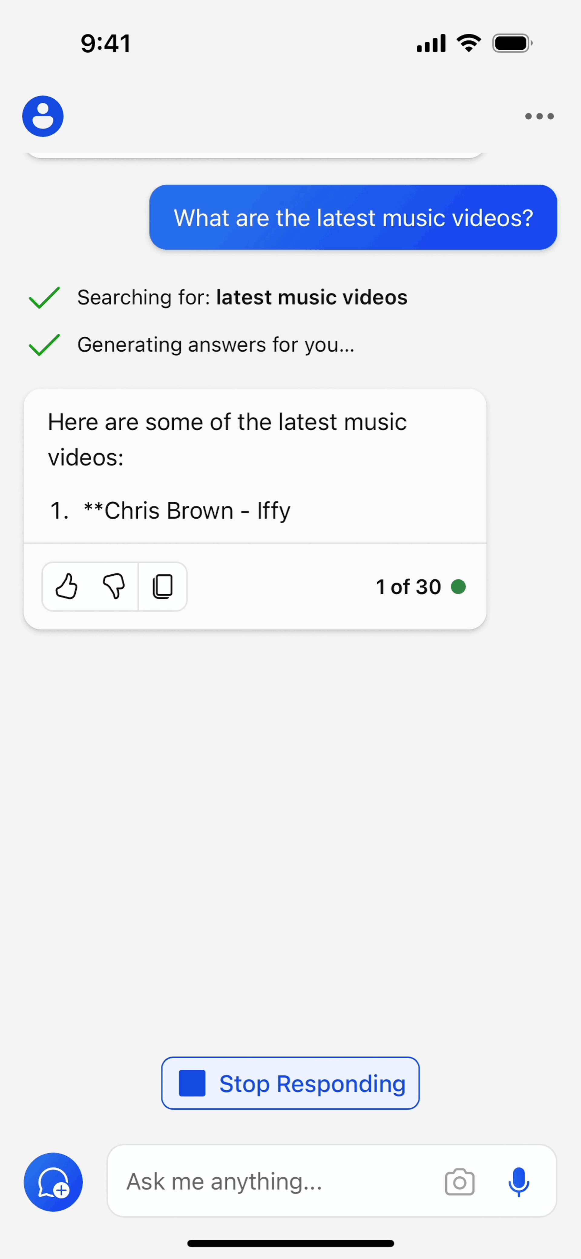 Microsoft Copilot iOS AI interface screenshot 22