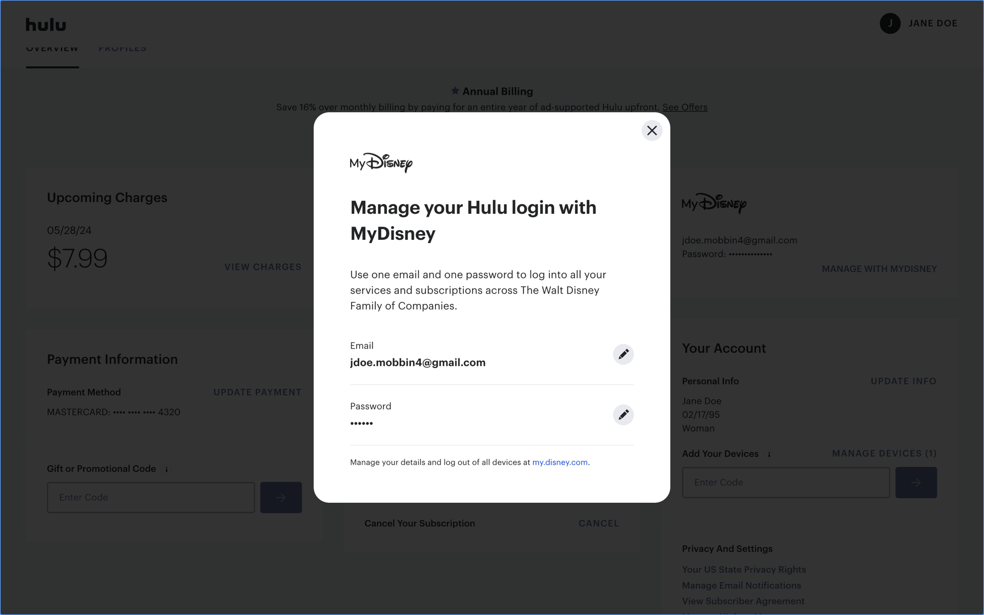 Hulu Web Entertainment interface screenshot 2