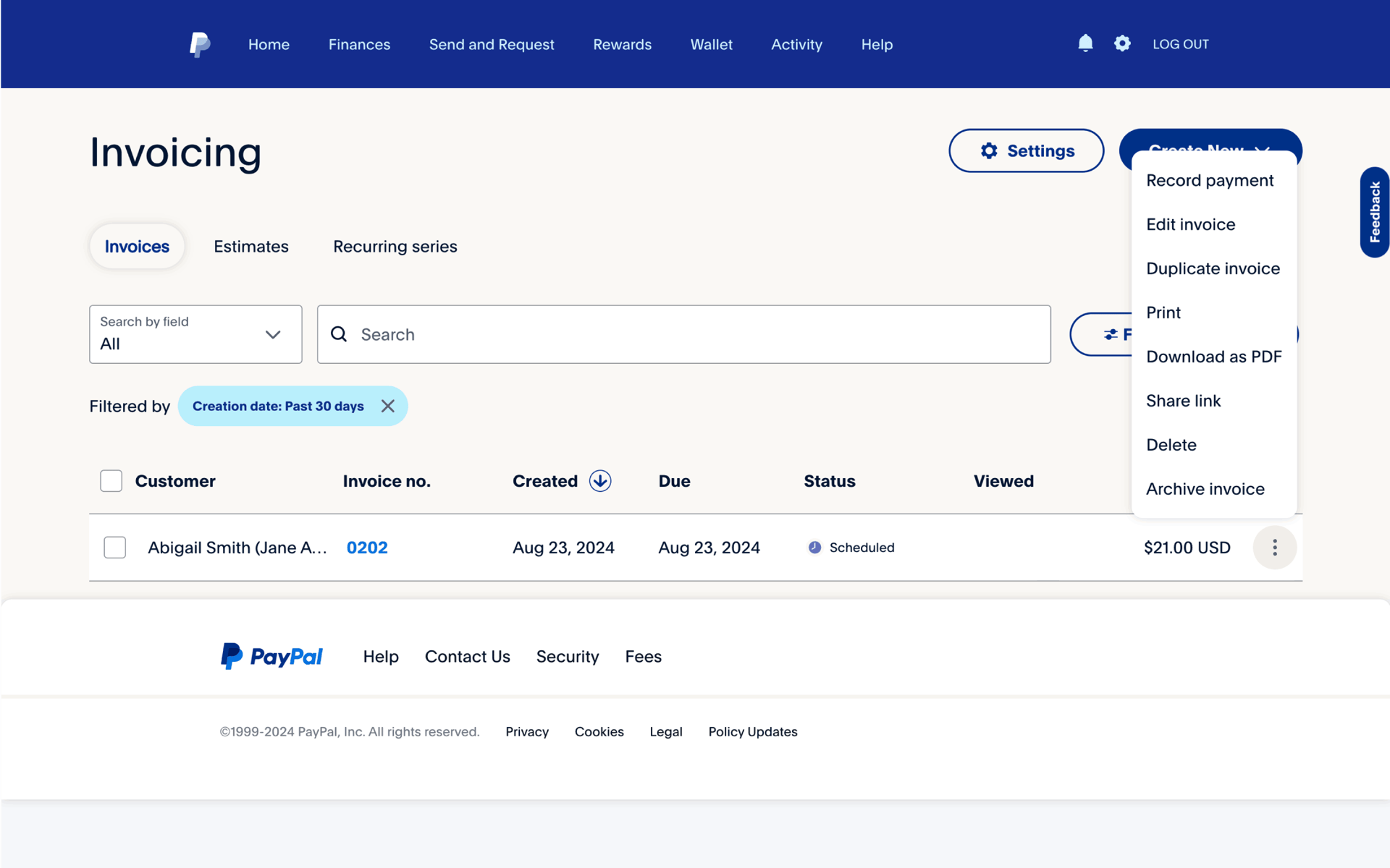 PayPal Web Finance interface screenshot 19