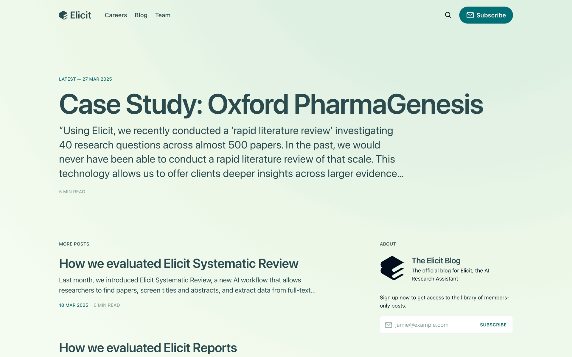 Elicit Web AI interface screenshot 23