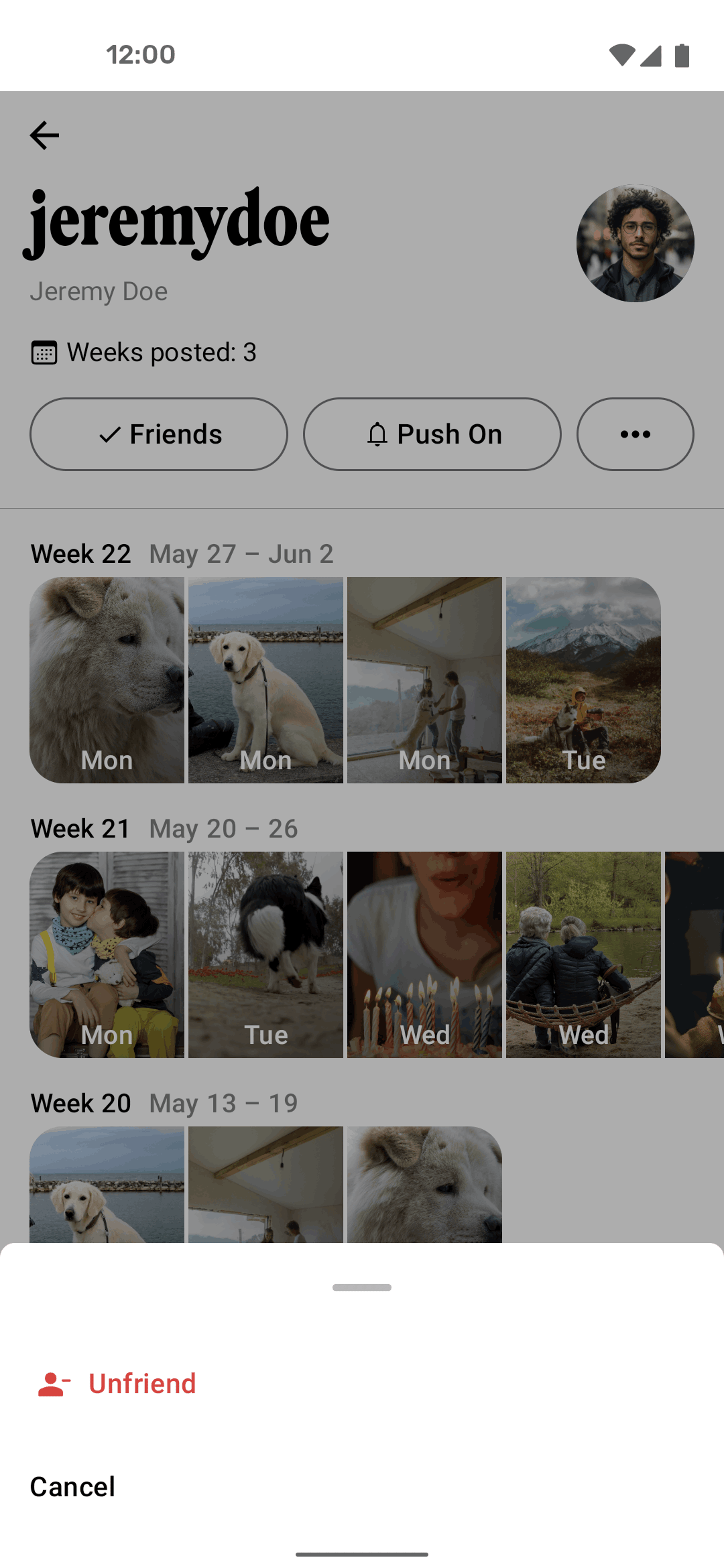 Retro Android Social Networking interface screenshot 17