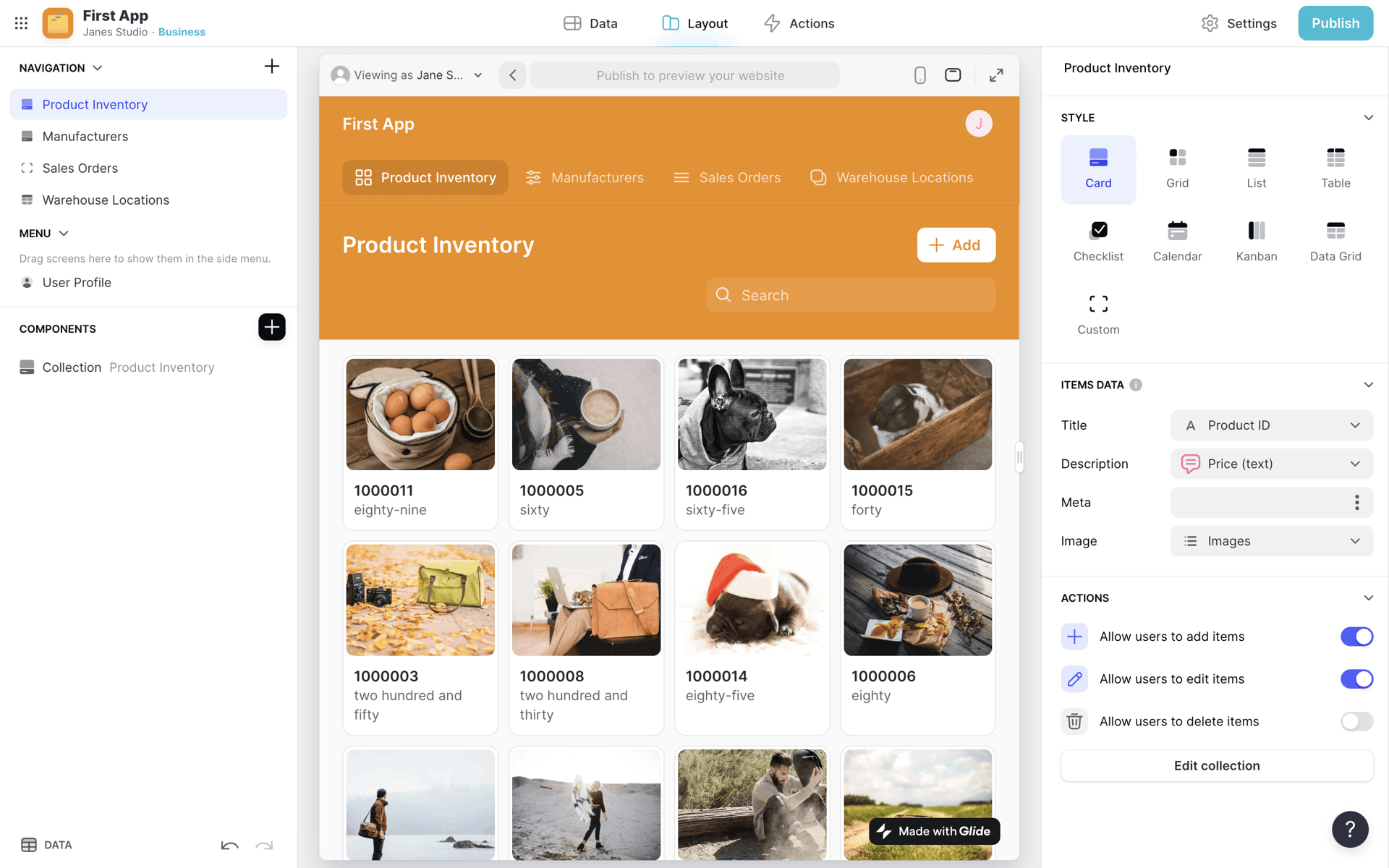 Glide Web Developer Tools interface screenshot 12