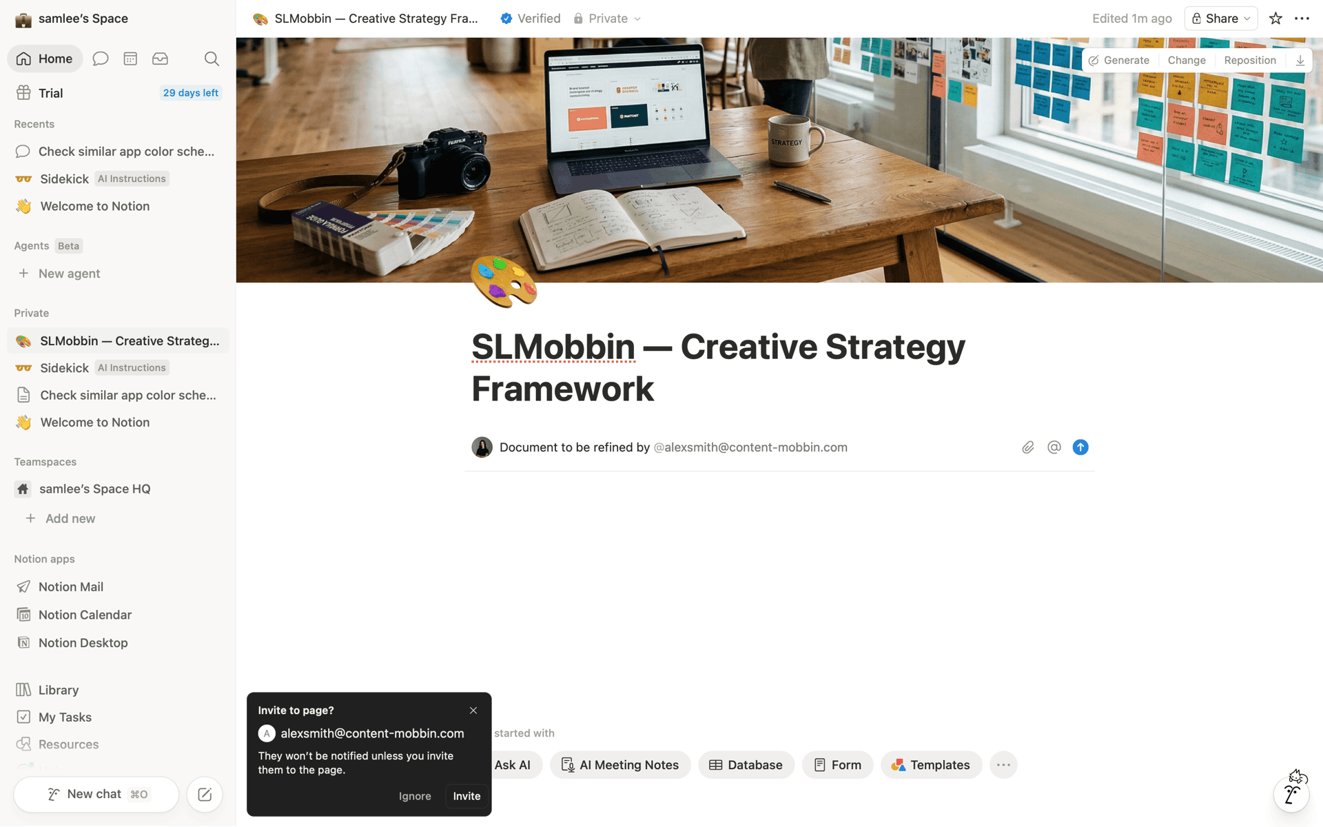 Notion Web Collaboration interface screenshot 20