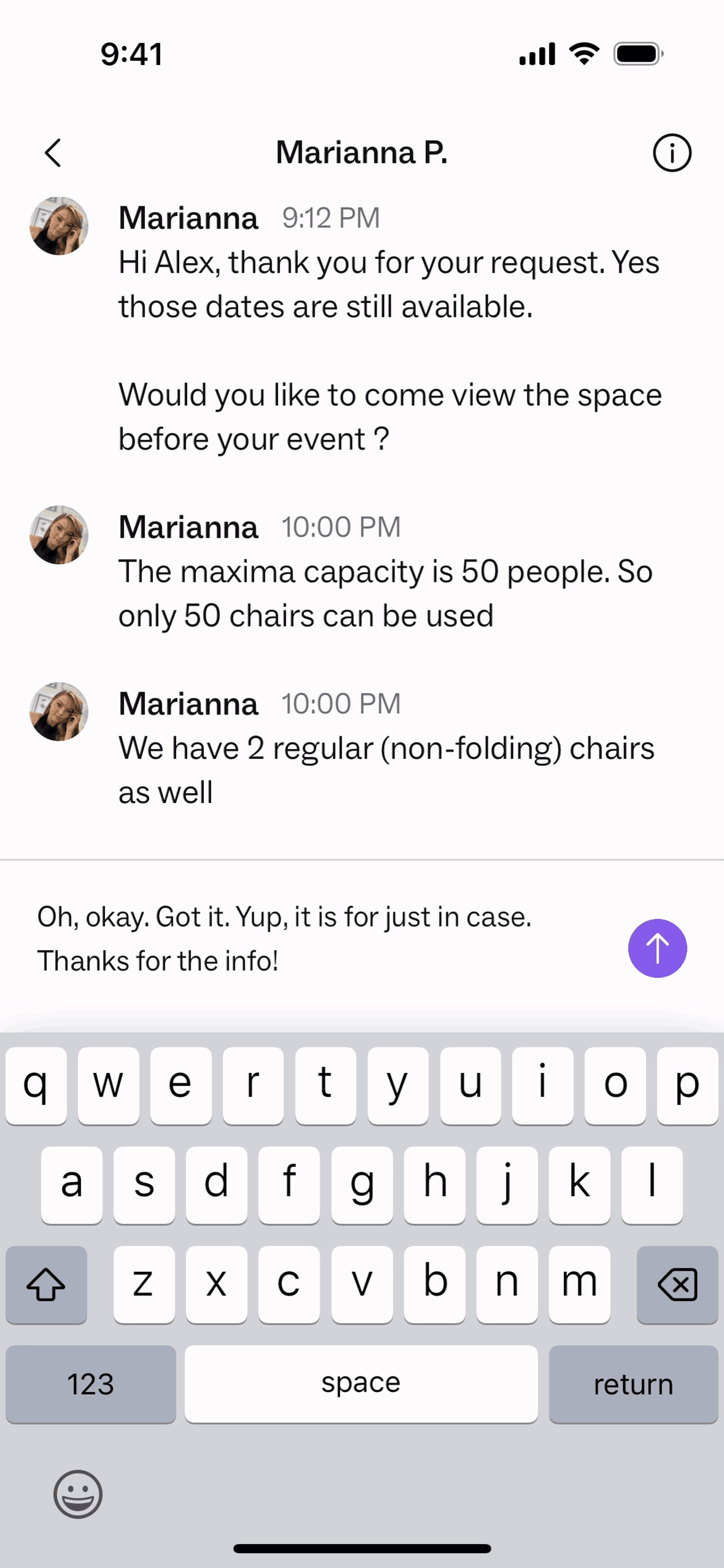 Peerspace iOS Lifestyle interface screenshot 23