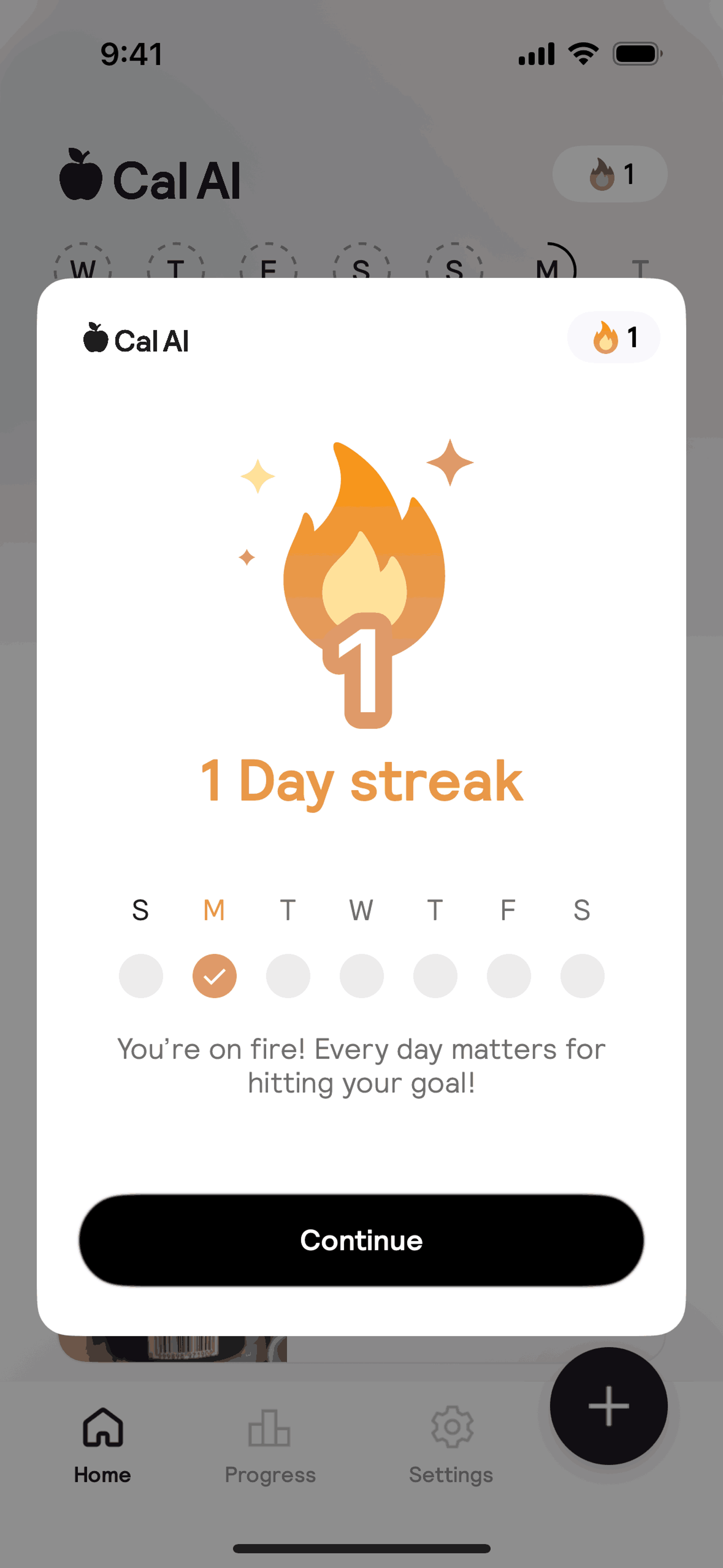 Cal AI iOS AI interface screenshot 9