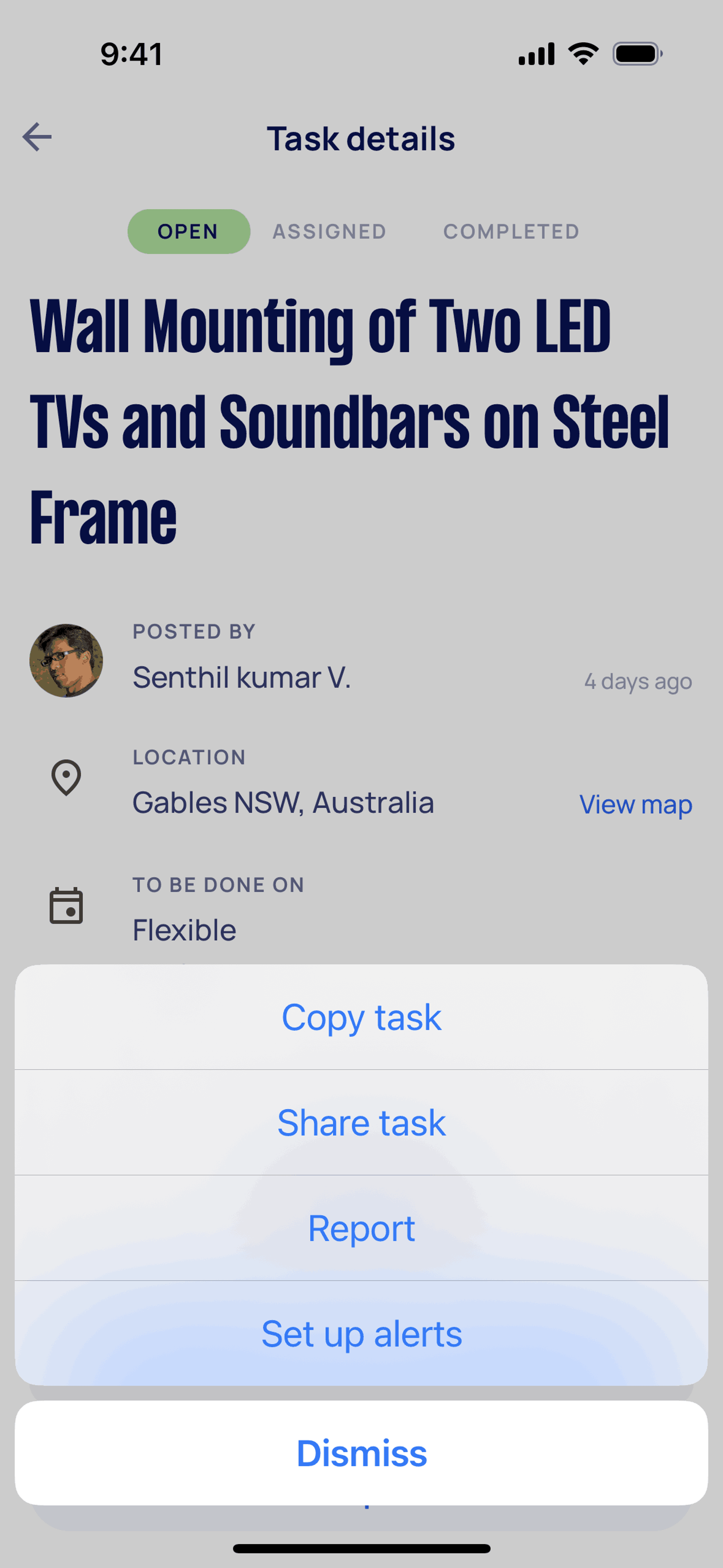 Airtasker iOS Jobs & Recruitment interface screenshot 8