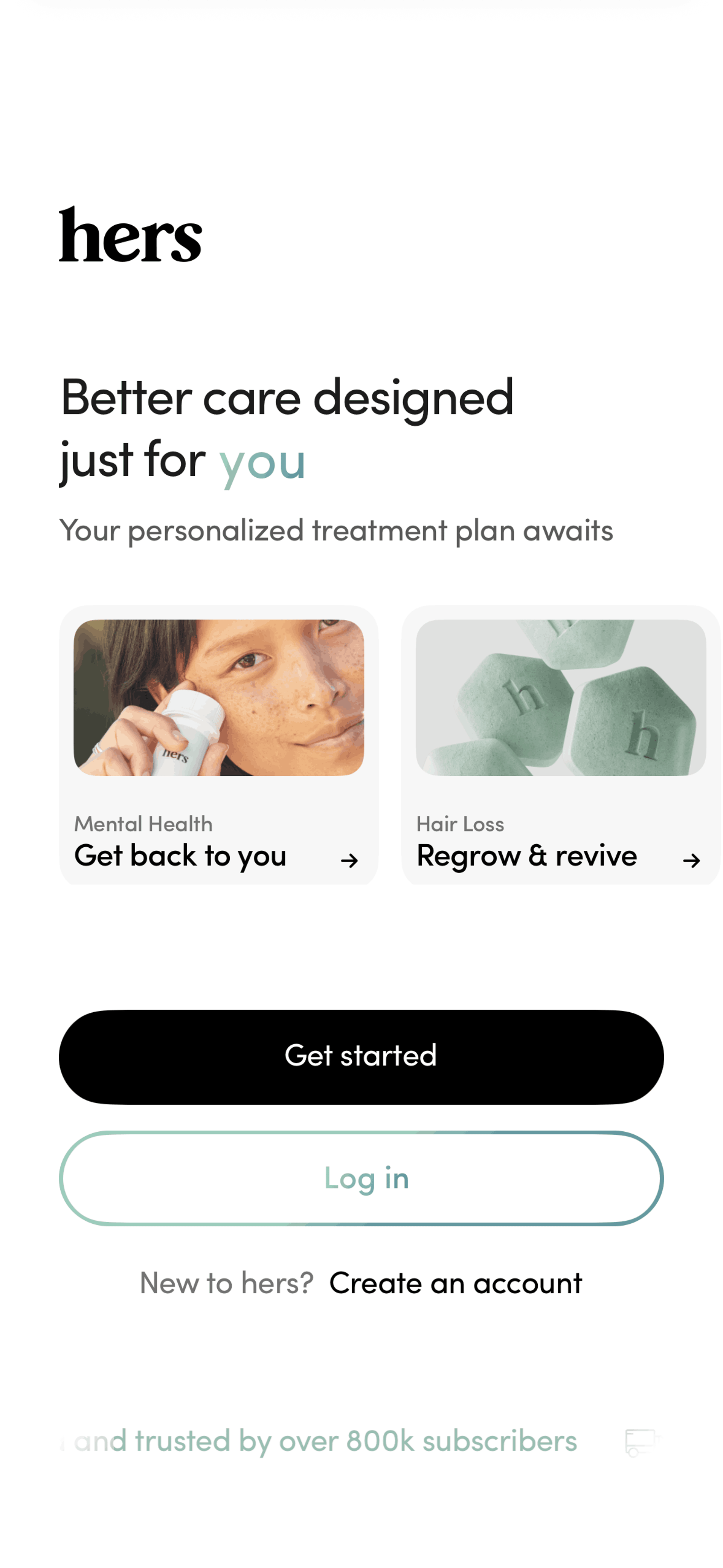 Hers iOS Medical interface screenshot 5