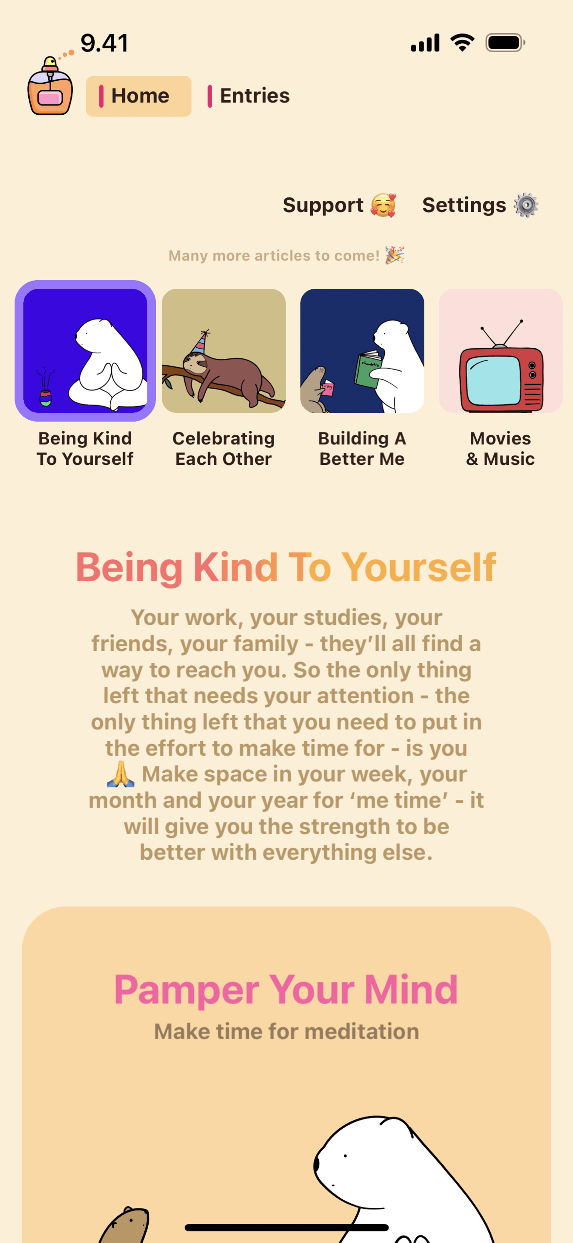 Bears Gratitude iOS Health & Fitness interface screenshot 21