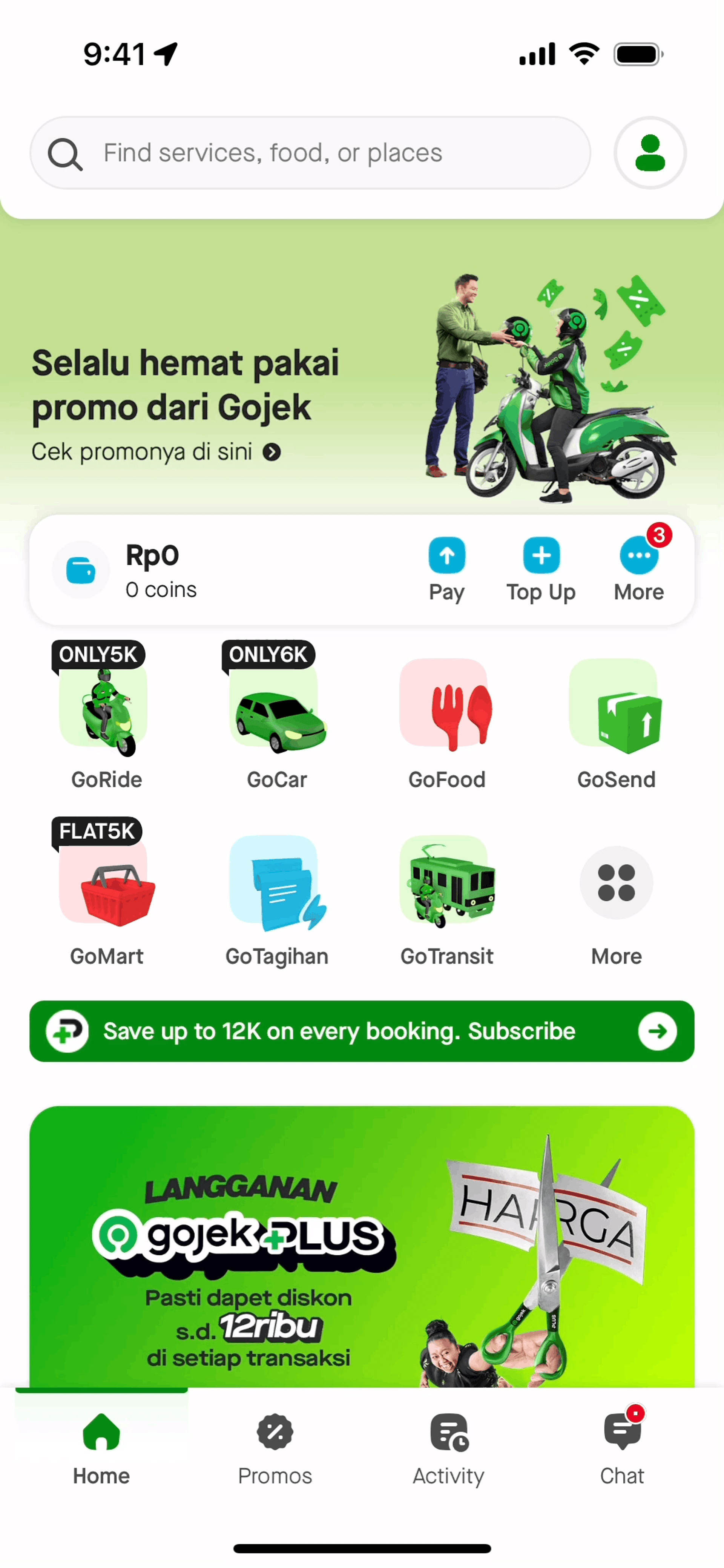 Gojek iOS Travel & Transportation interface screenshot 4