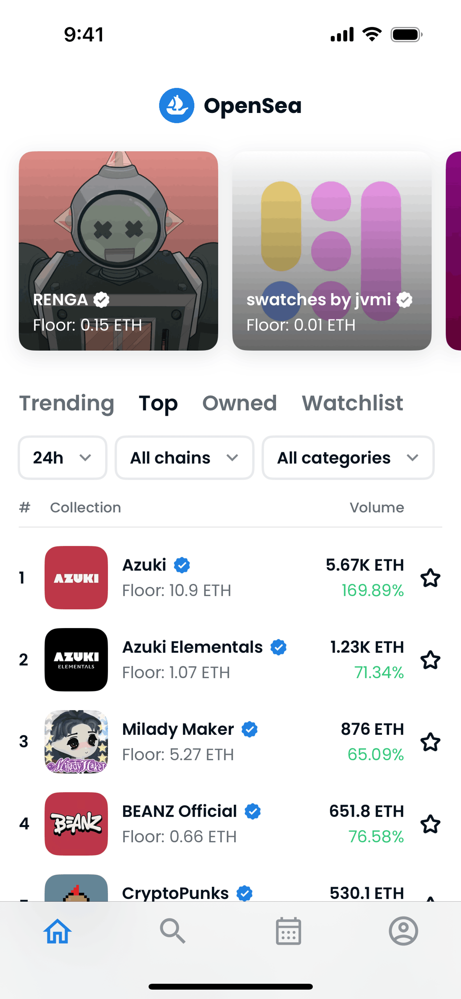 OpenSea iOS Crypto & Web3 interface screenshot 11