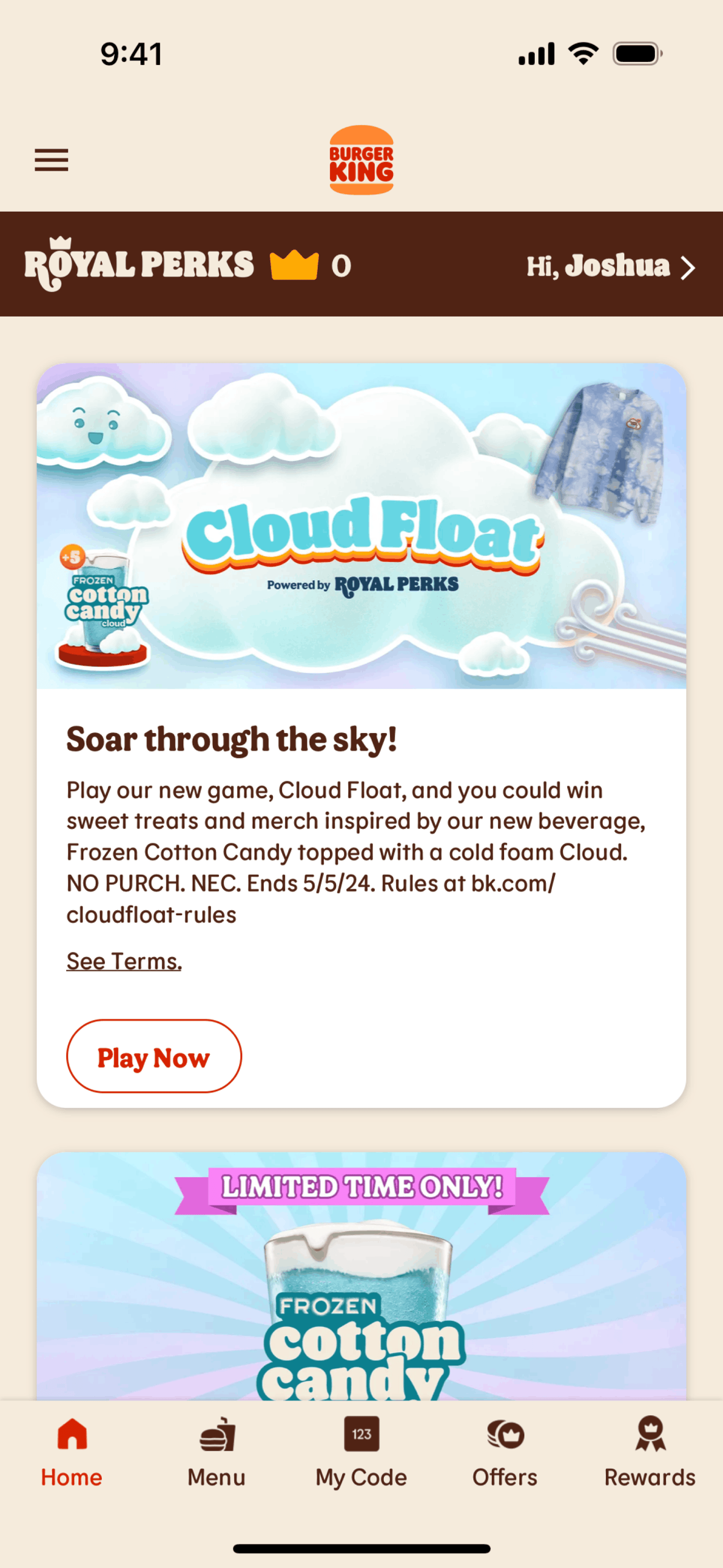 Burger King iOS Food & Drink interface screenshot 9