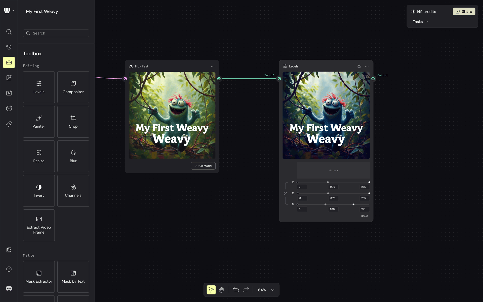 Weavy Web AI interface screenshot 12
