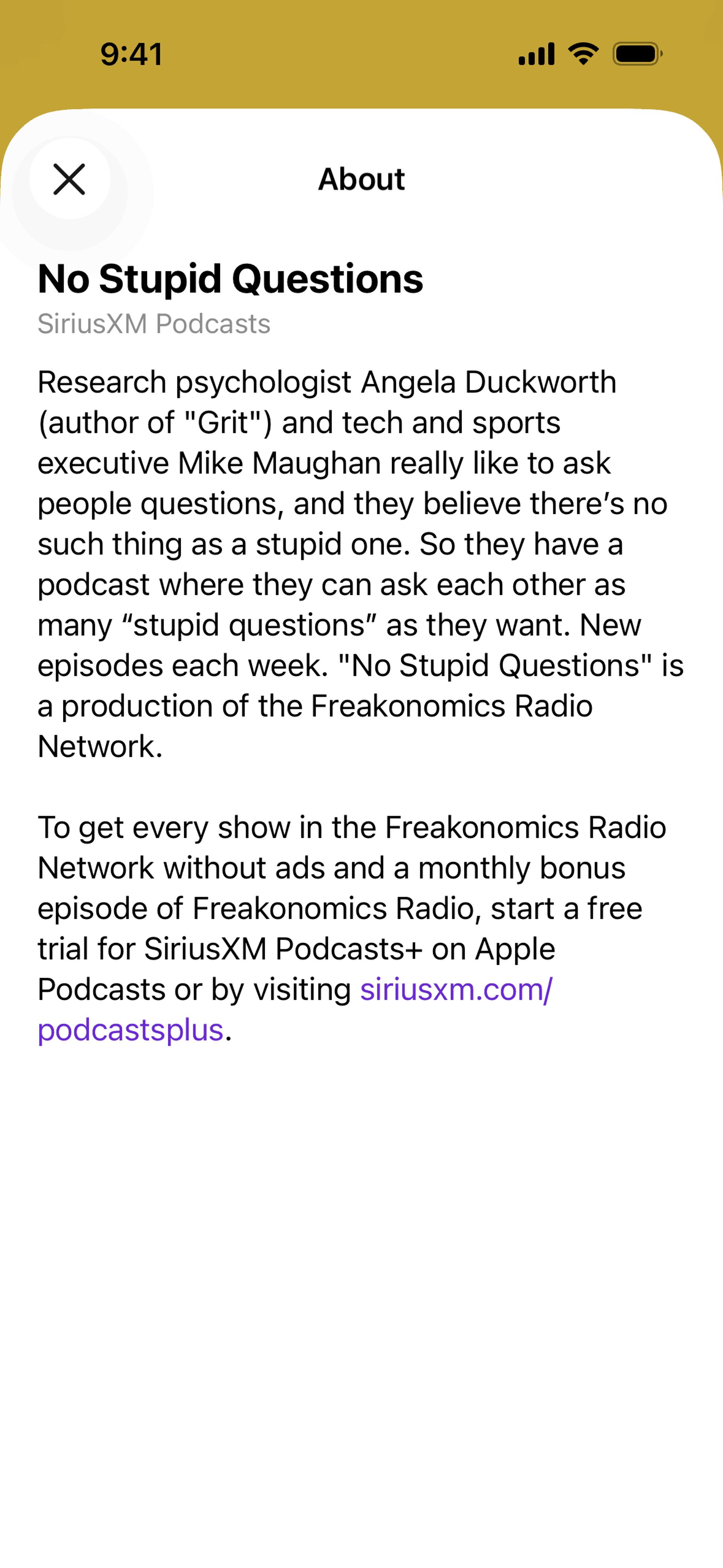 Apple Podcasts iOS Music & Audio interface screenshot 23