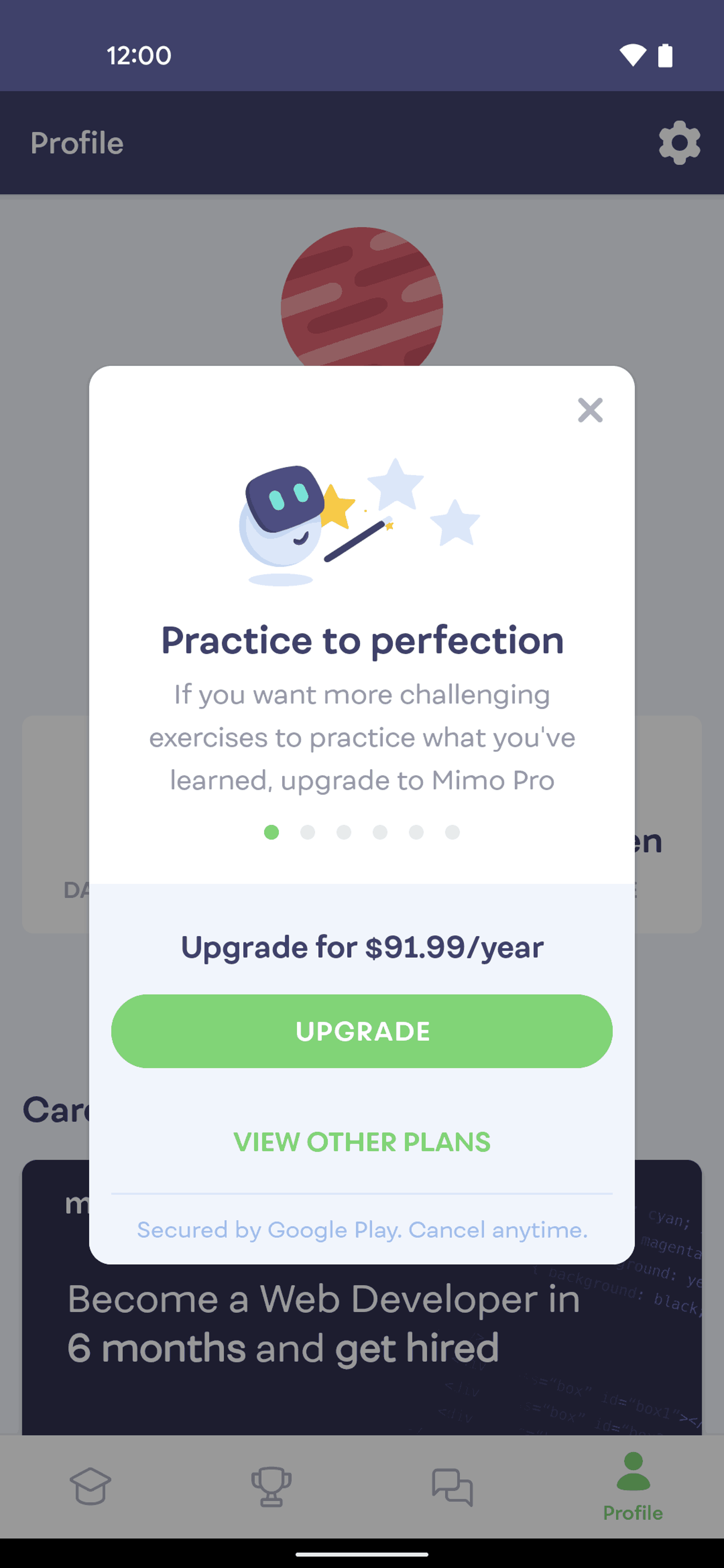 Mimo Android Education interface screenshot 14