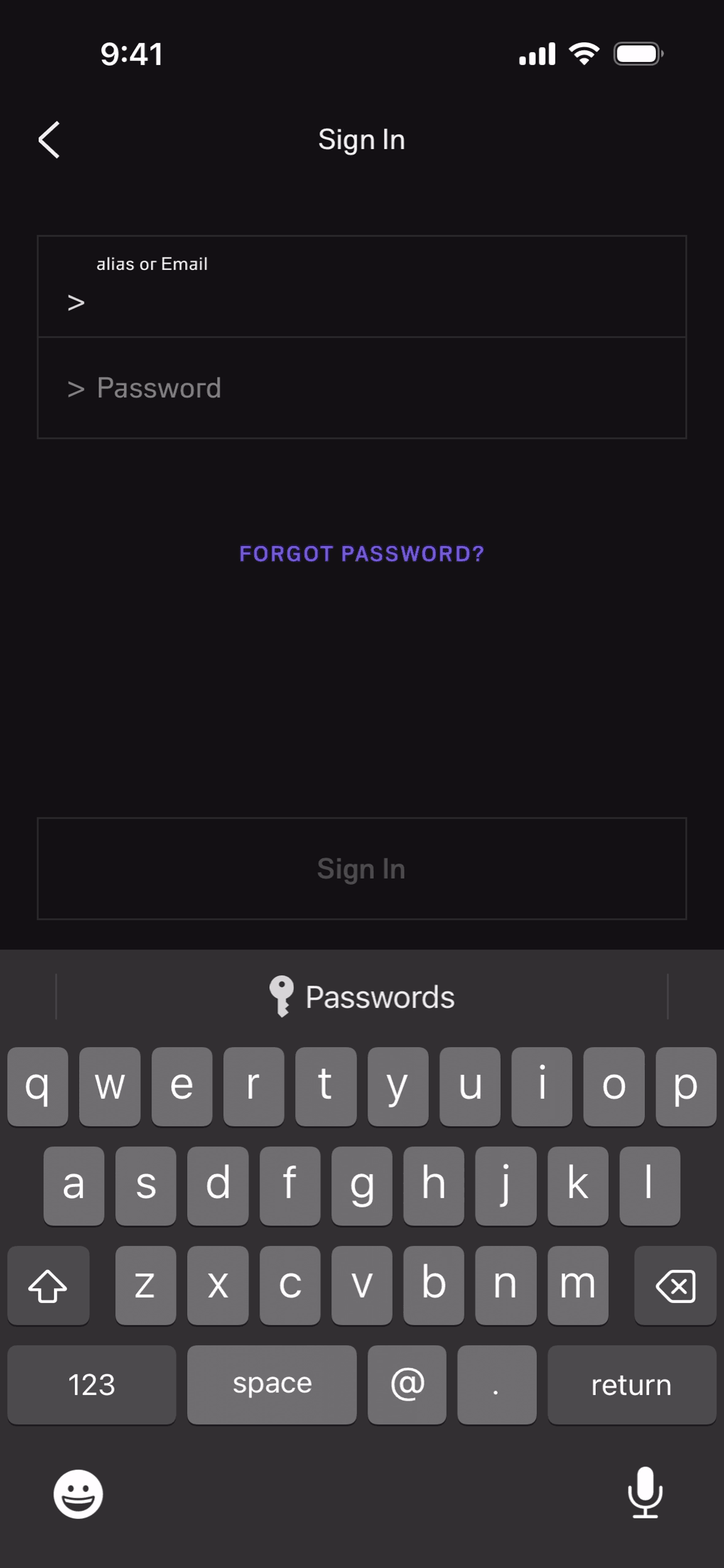 alias iOS Shopping interface screenshot 11