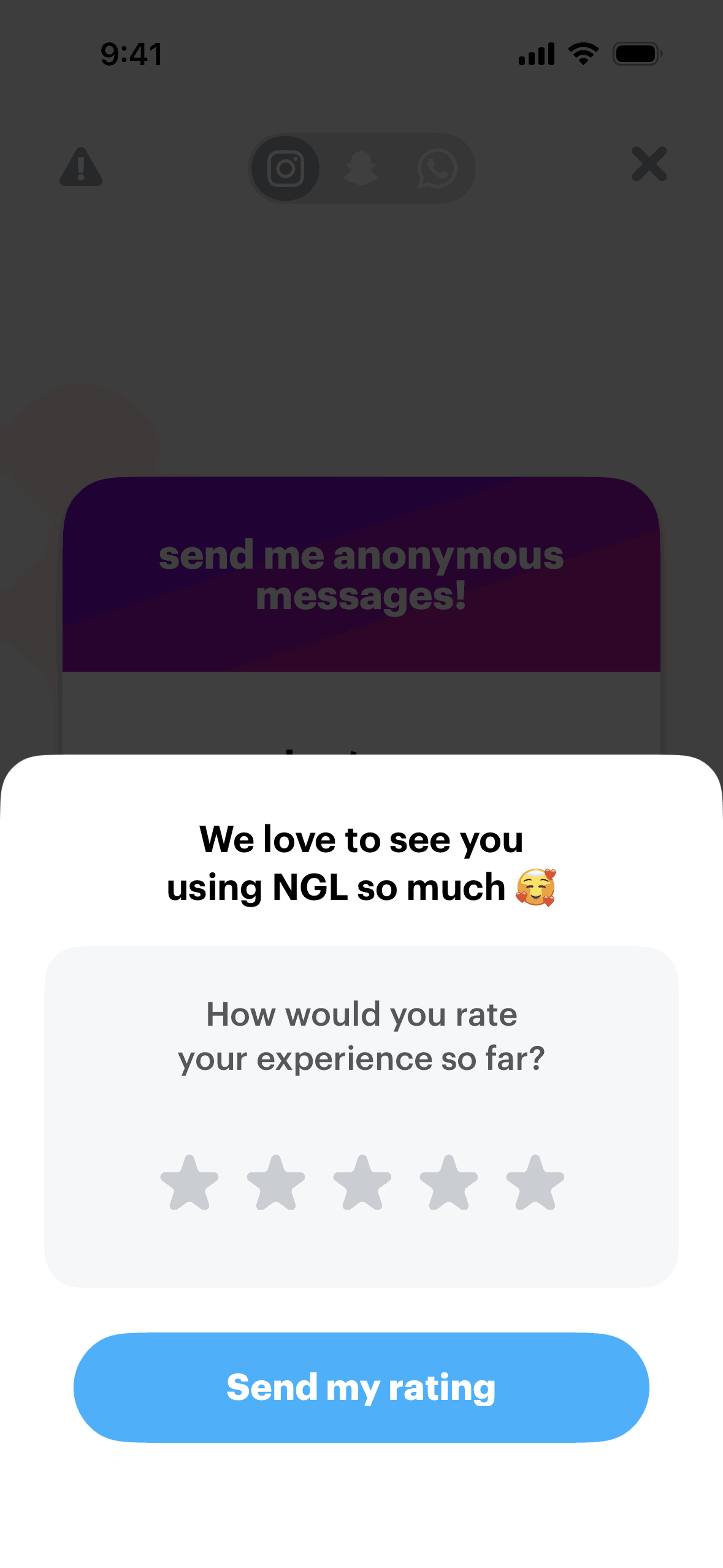 NGL iOS Lifestyle interface screenshot 22