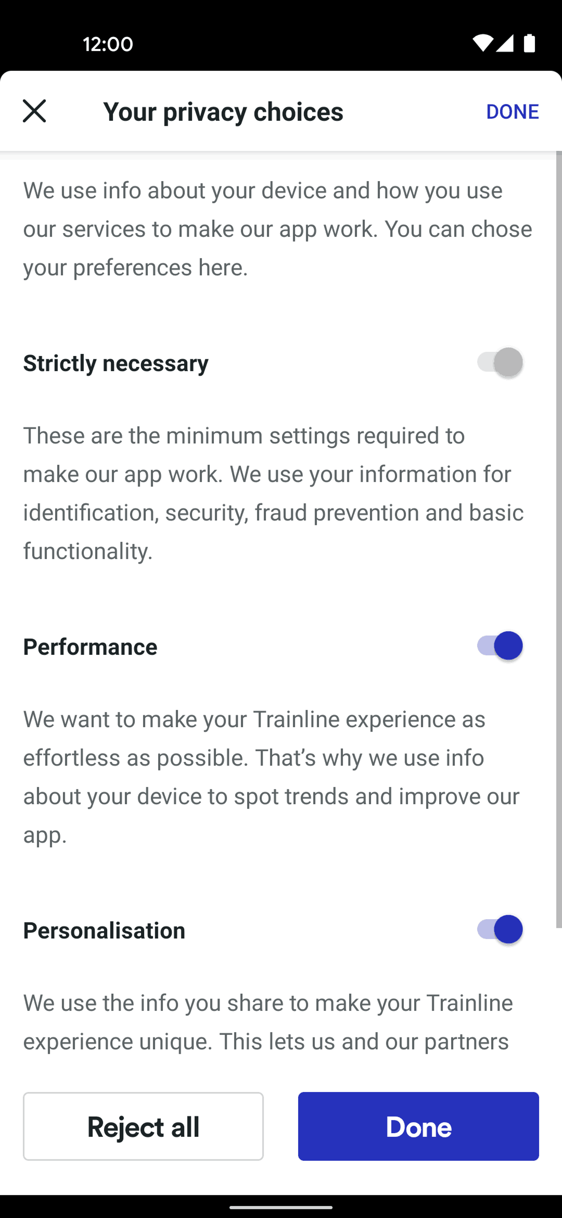Trainline Android Travel & Transportation interface screenshot 14
