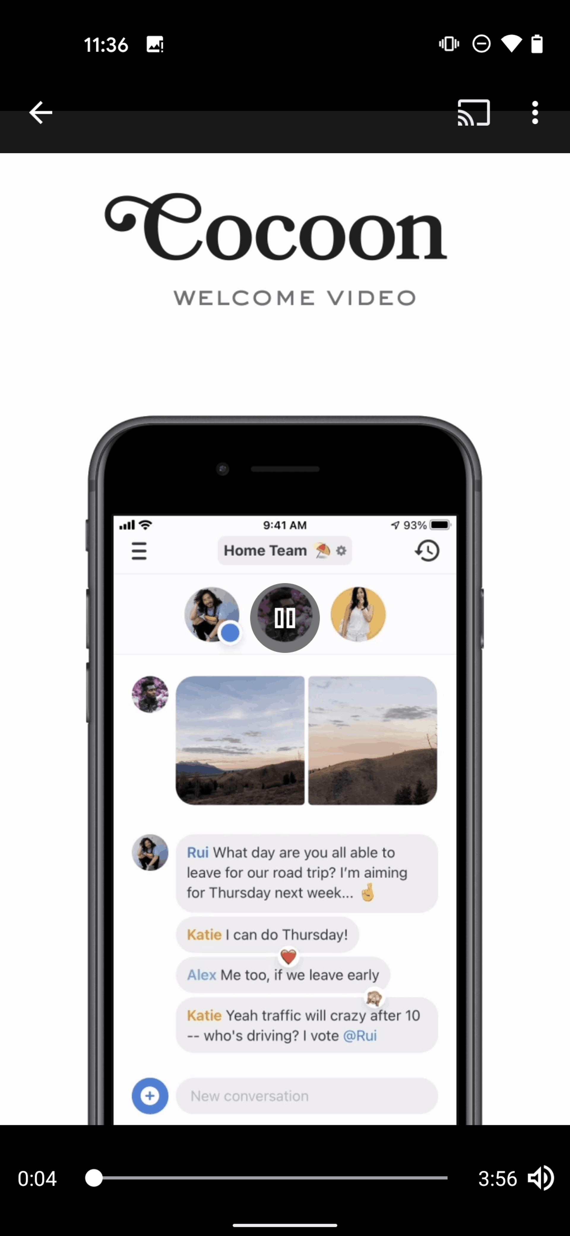 Cocoon Android Social Networking interface screenshot 8