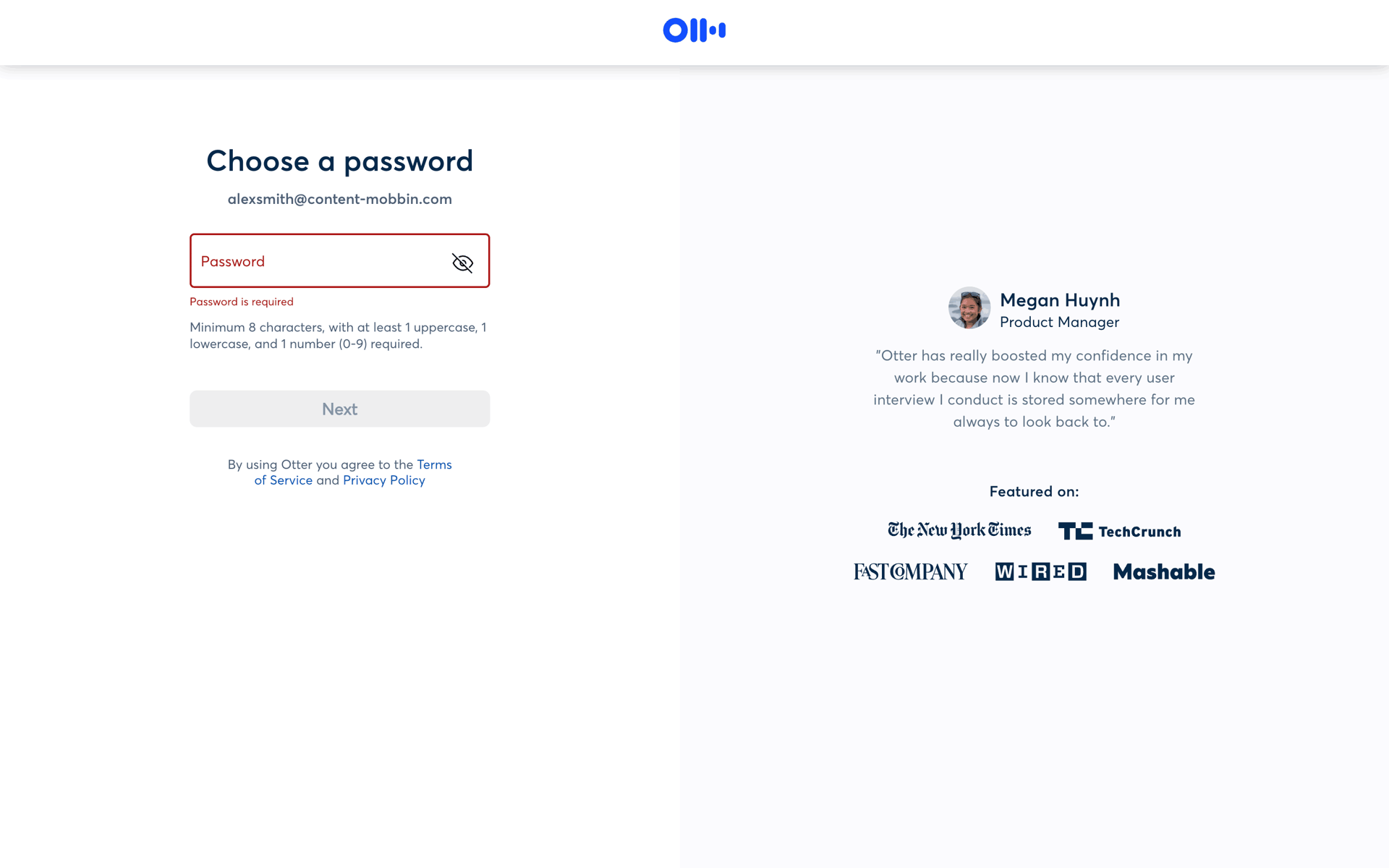 Otter.ai Web AI interface screenshot 5