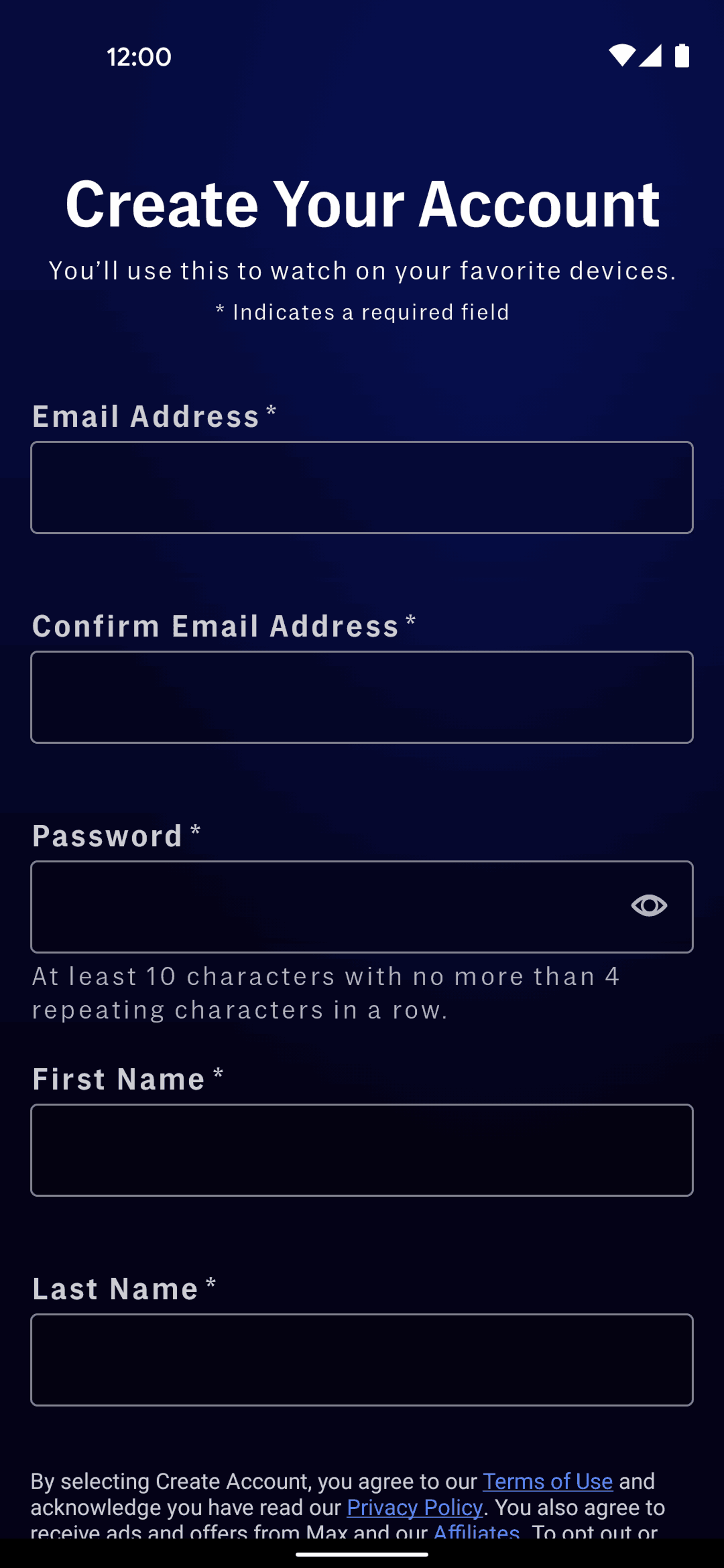 Max Android Entertainment interface screenshot 8