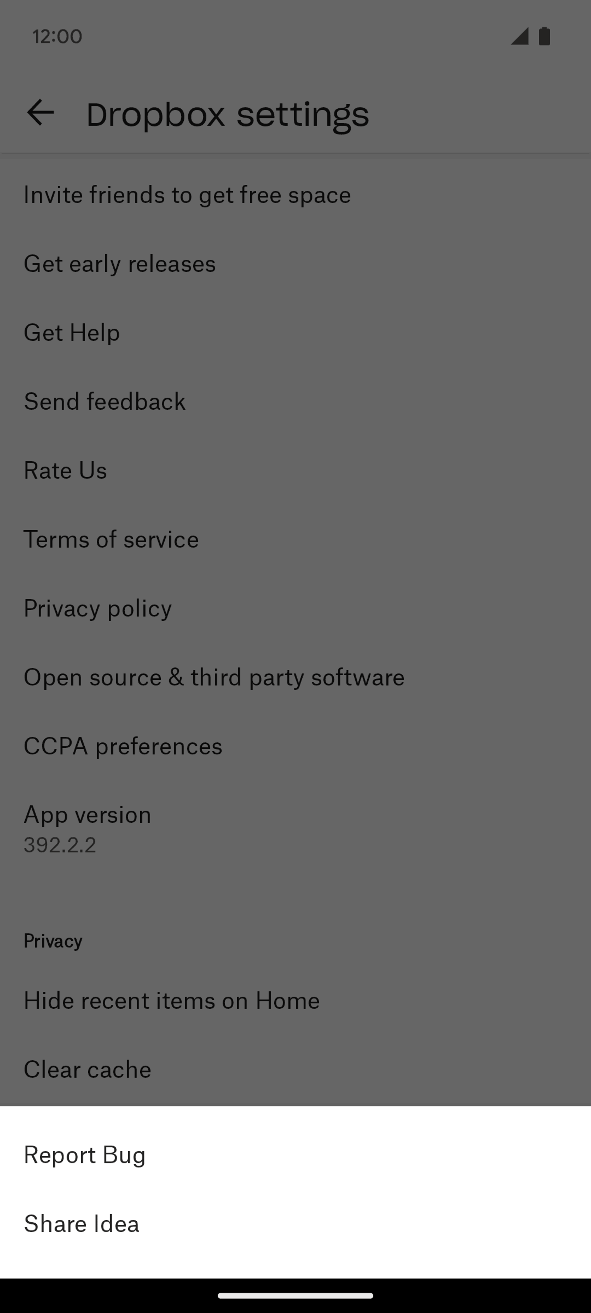 Dropbox Android Productivity interface screenshot 20
