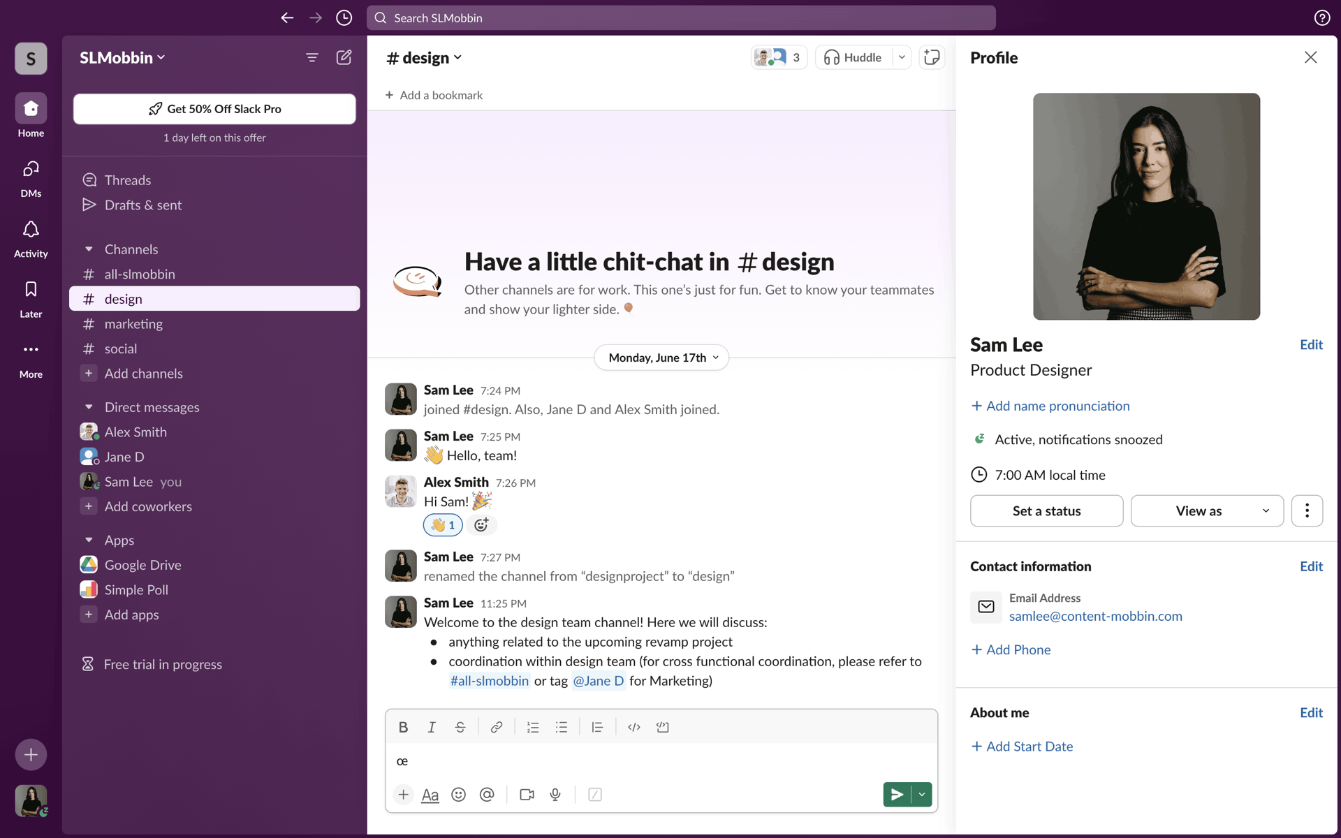 Slack Web Business interface screenshot 8