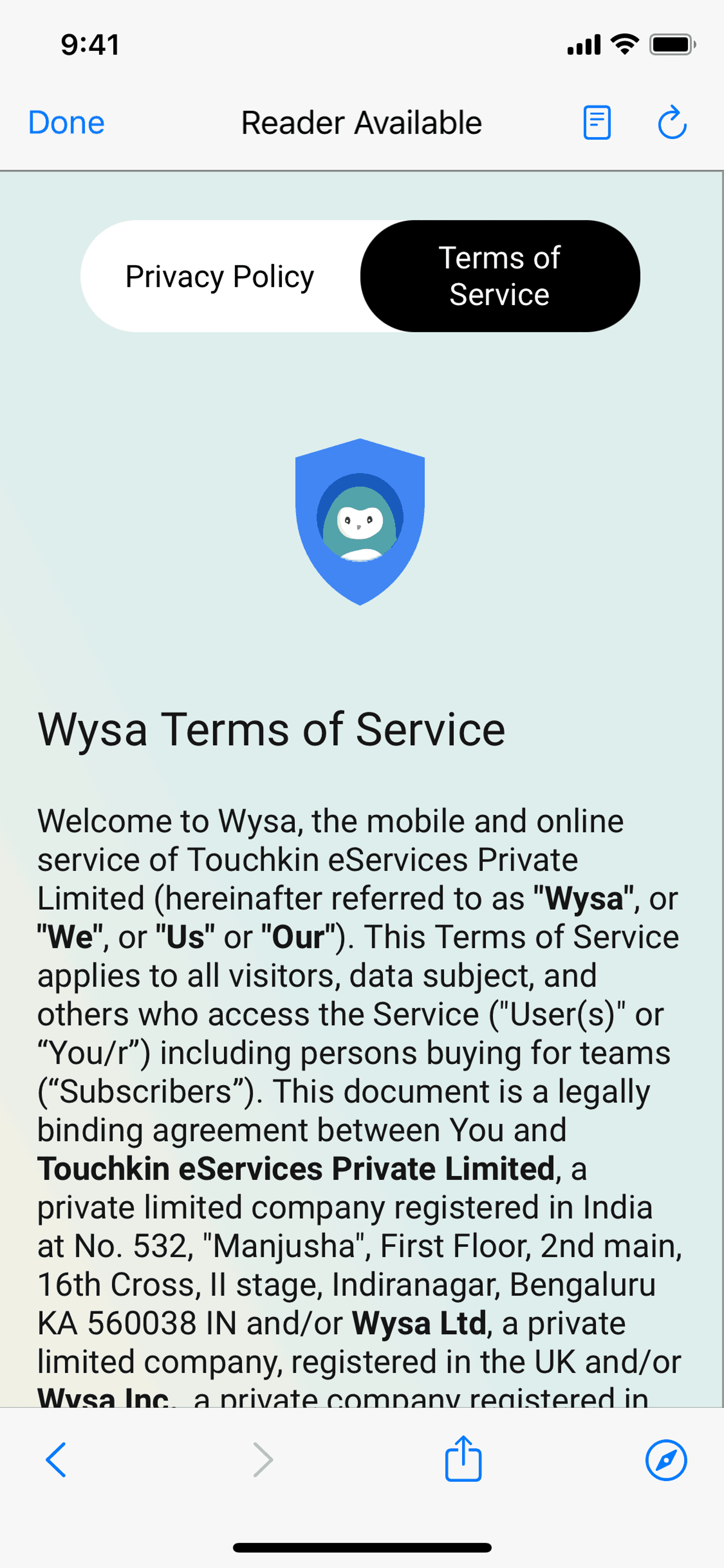 Wysa iOS AI interface screenshot 7